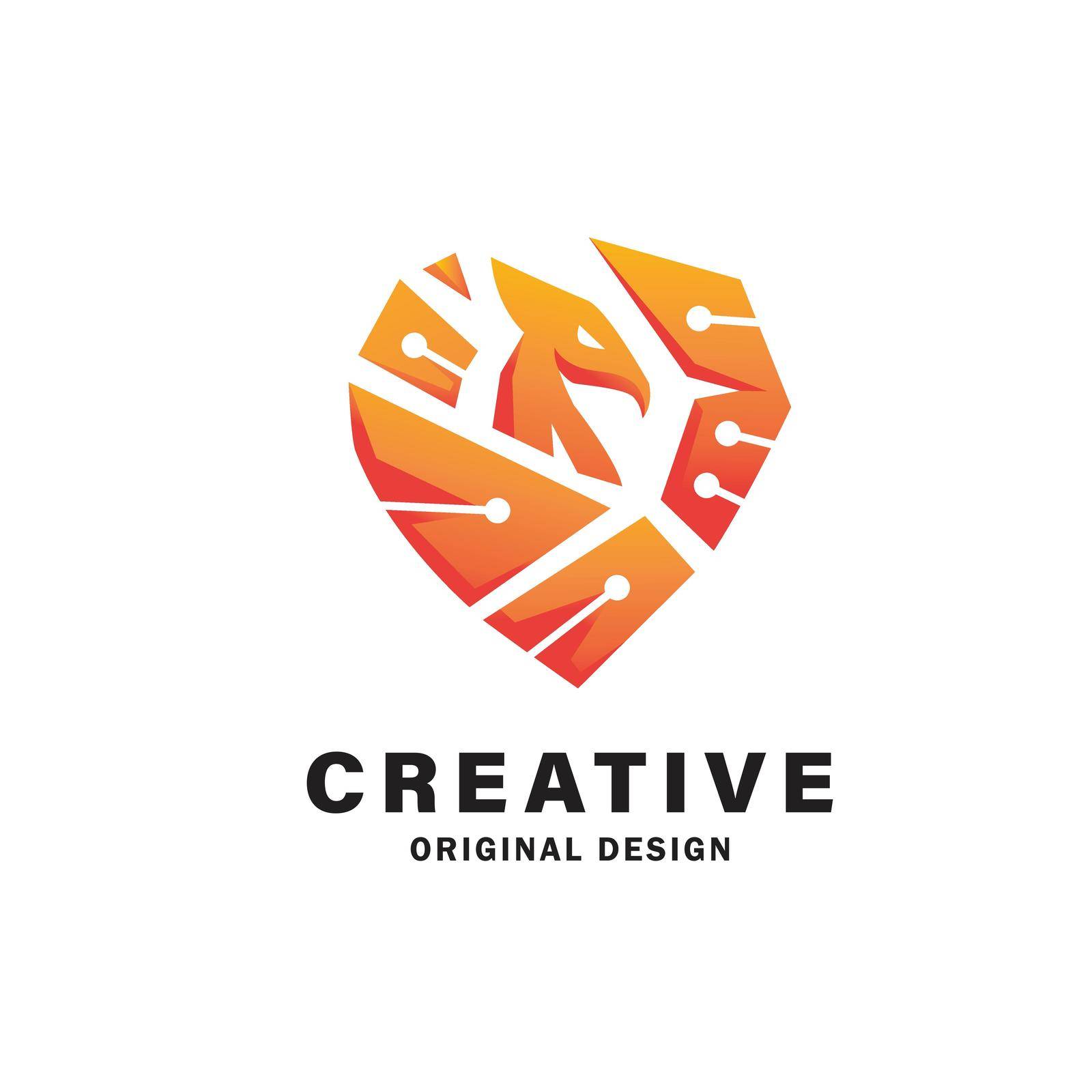 creative phoenix Tech Logo Template Design Vector
