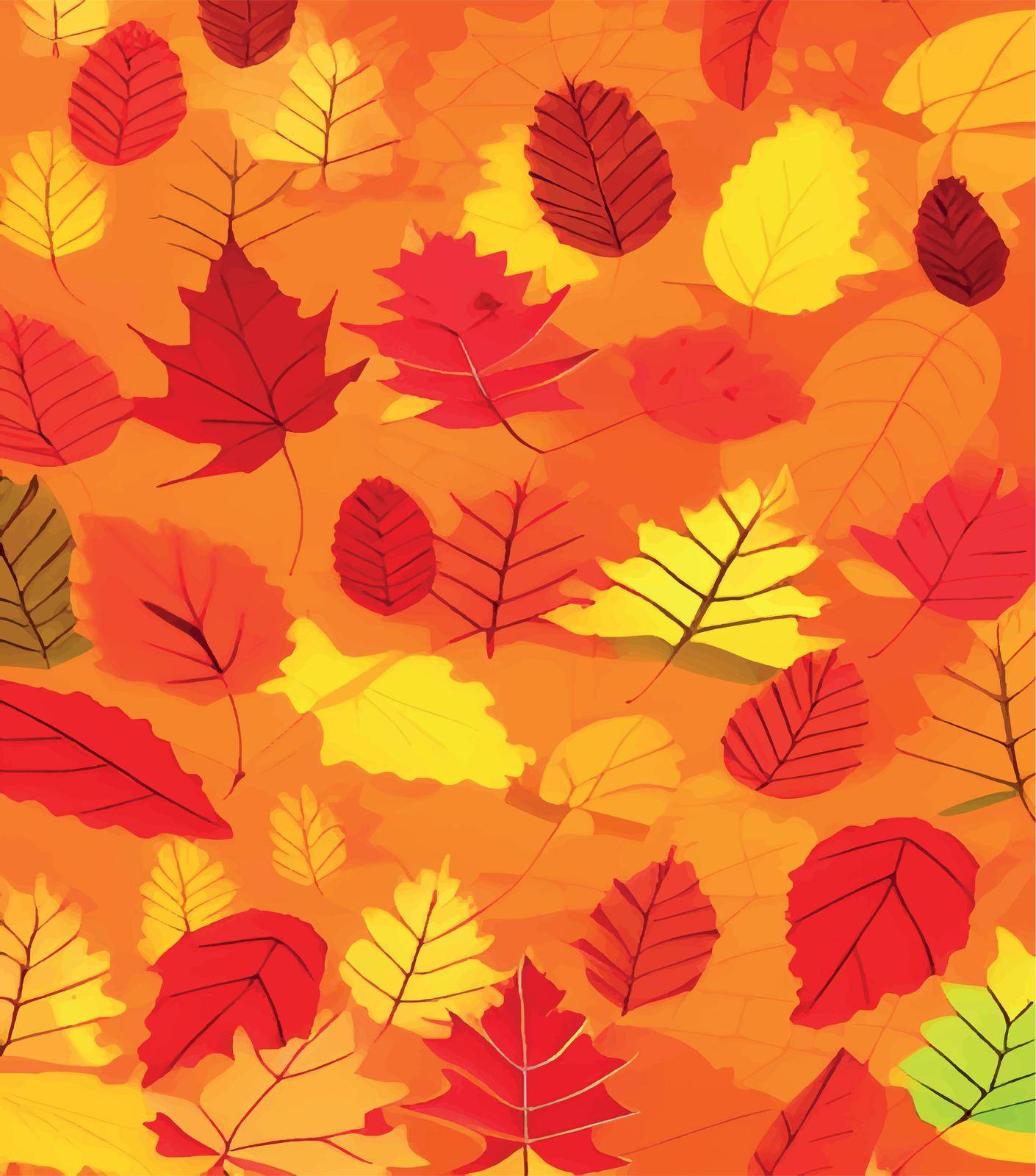 close up autumn leaves background