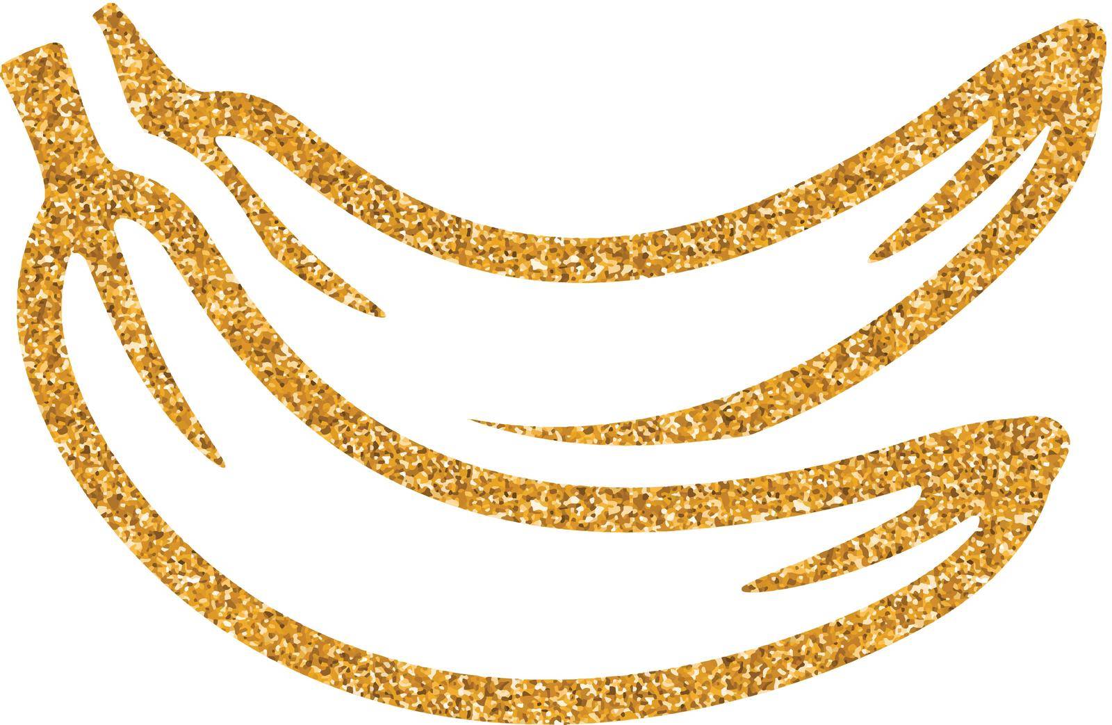 Gold Glitter Icon - Banana by puruan