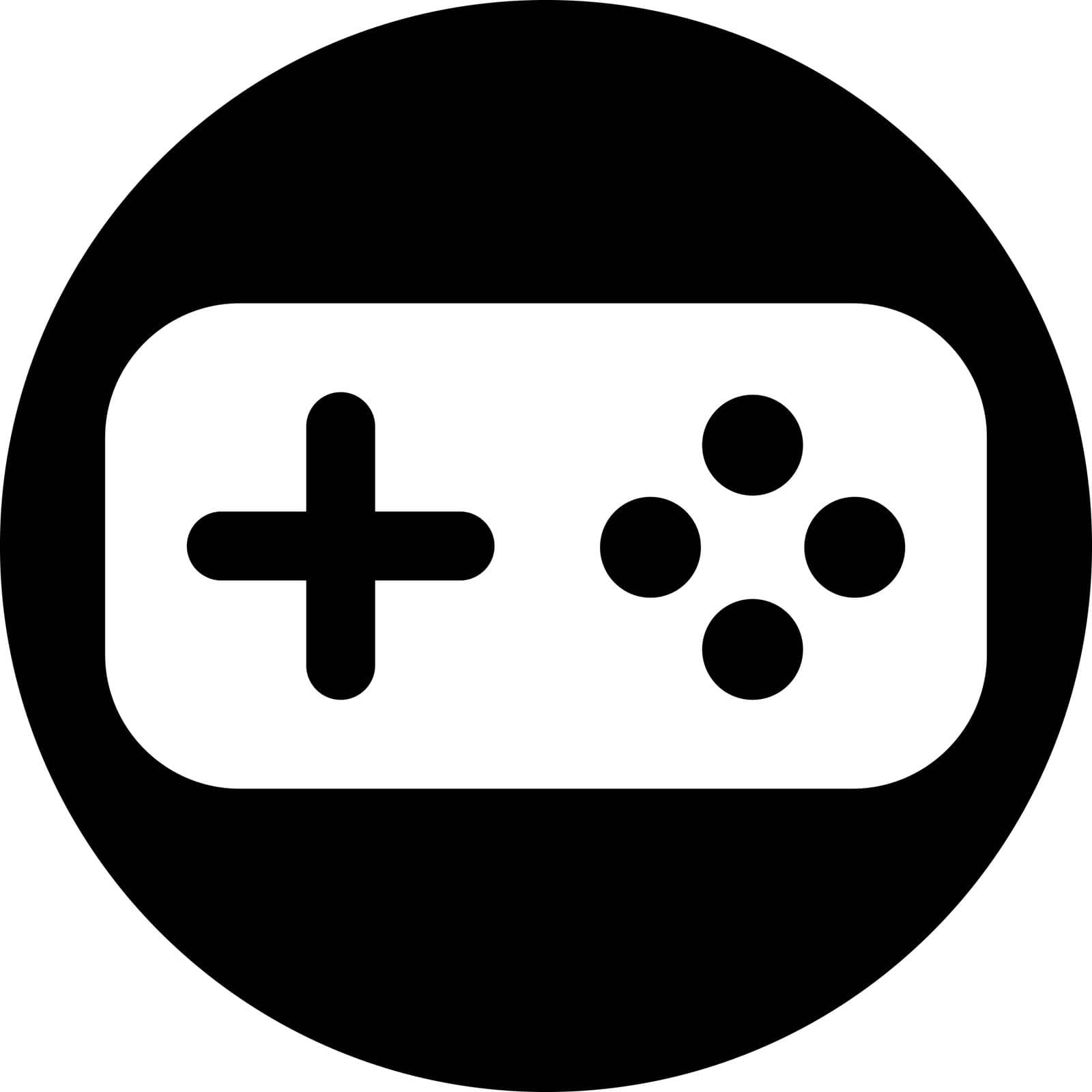 Gamepad, vector. Gamepad black color logo on a white background.