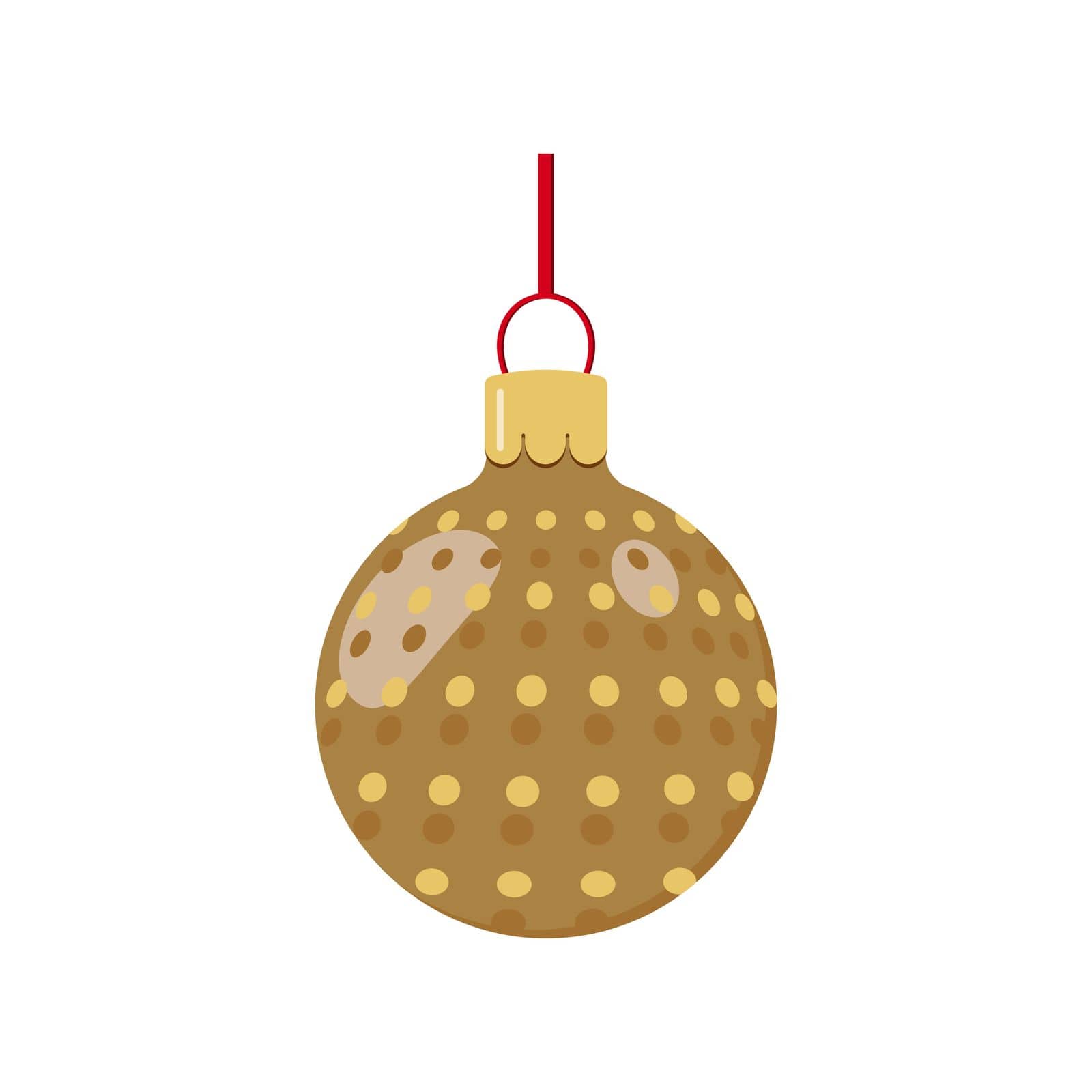 Christmas, great design for any purpose. Vector illustration of the celebration.Golden ball with circles