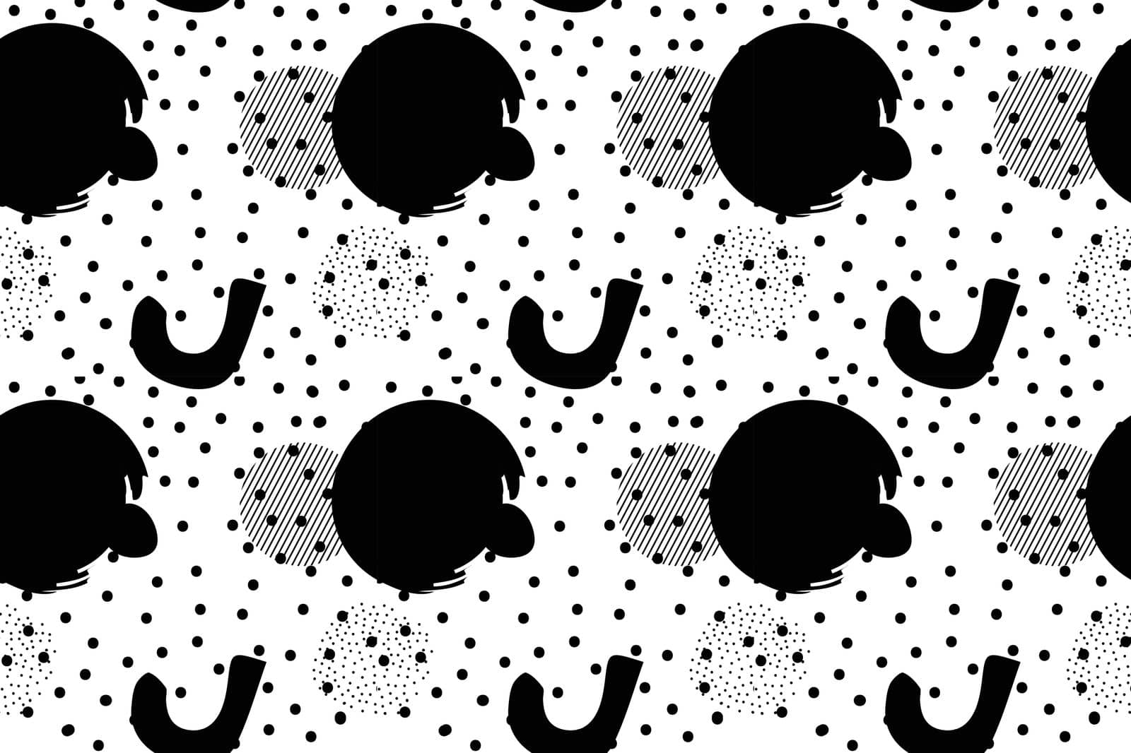 Memphis Pattern. Summer Fun Background. black white Colors. Memphis Style Patterns. Abstract hand drawn Fun Background. Hipster Style 80s-90s. Fun pattern. Vector illustration