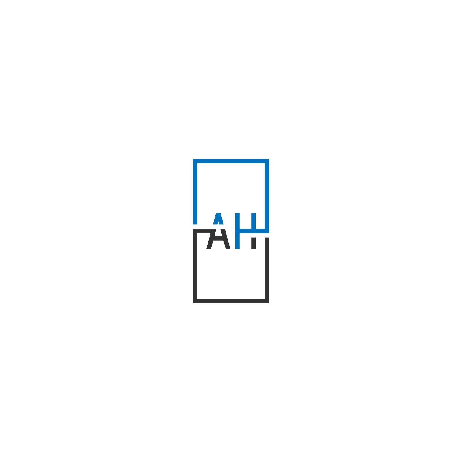 AH logo letter design concept by bellaxbudhong3