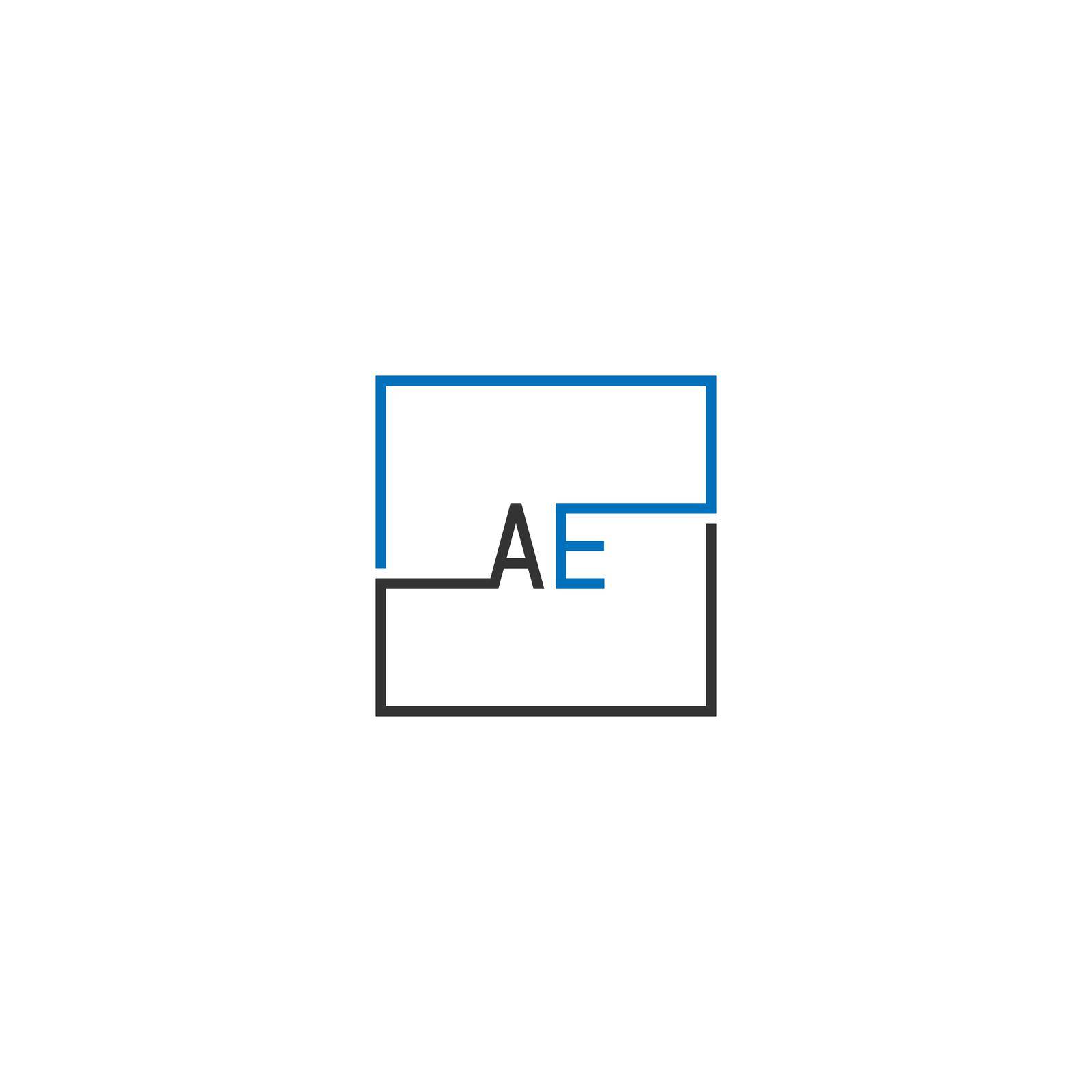 AE logo letter design concept by bellaxbudhong3