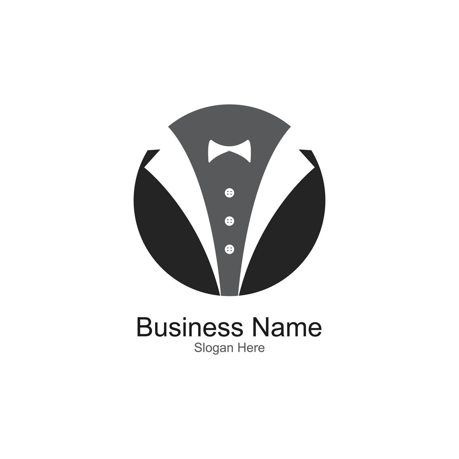 Tuxedo gentleman logo design vector by Amin89