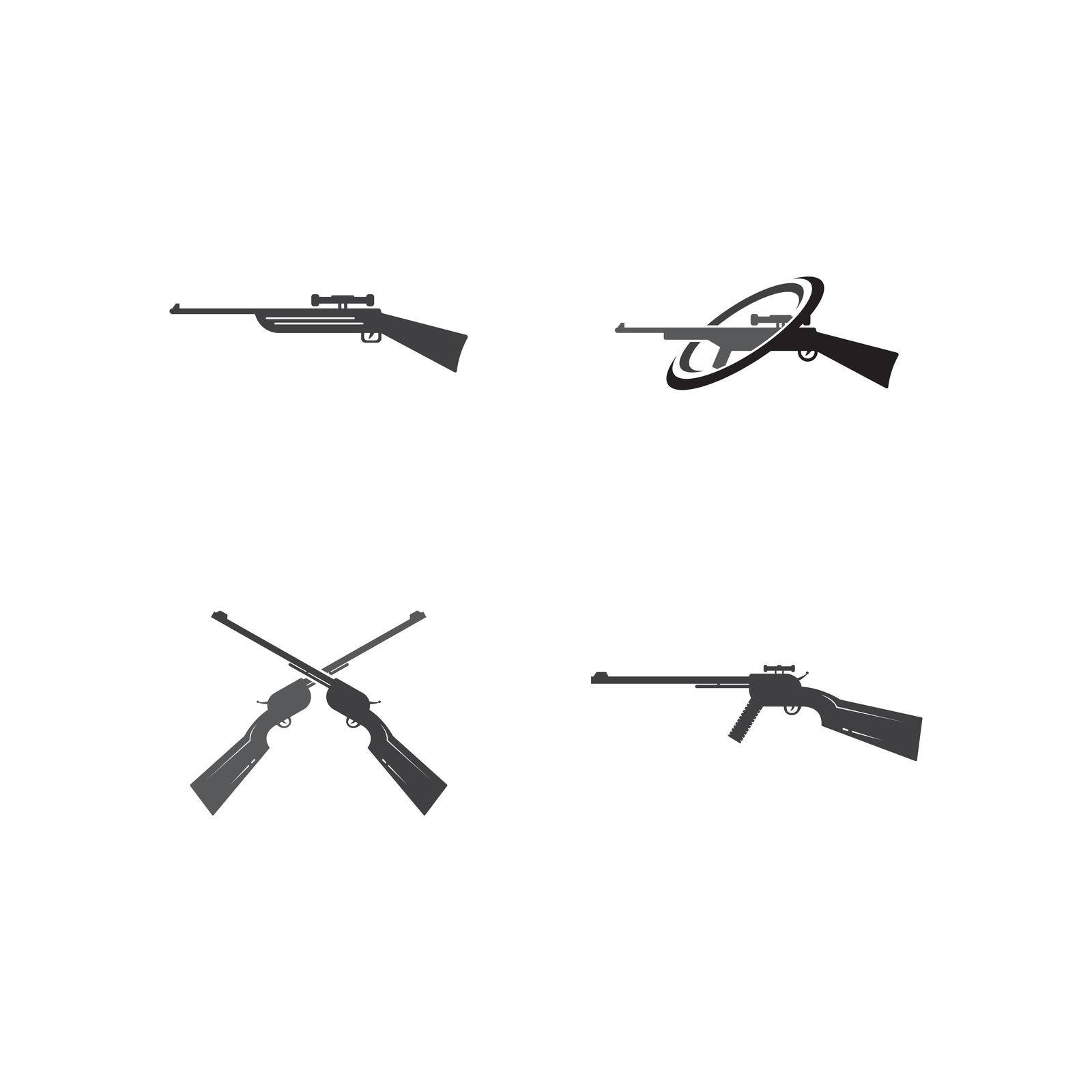 Sniper hunting rifle icons . Simple of sniper hunting rifle vector icons for web design on white background