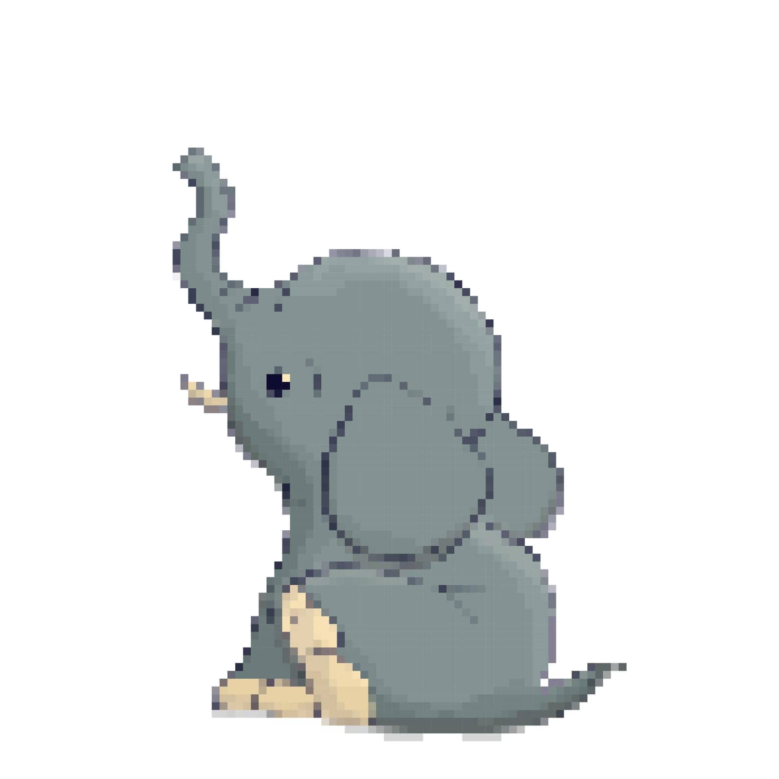 Baby elephant 8 bit icon by Lirch