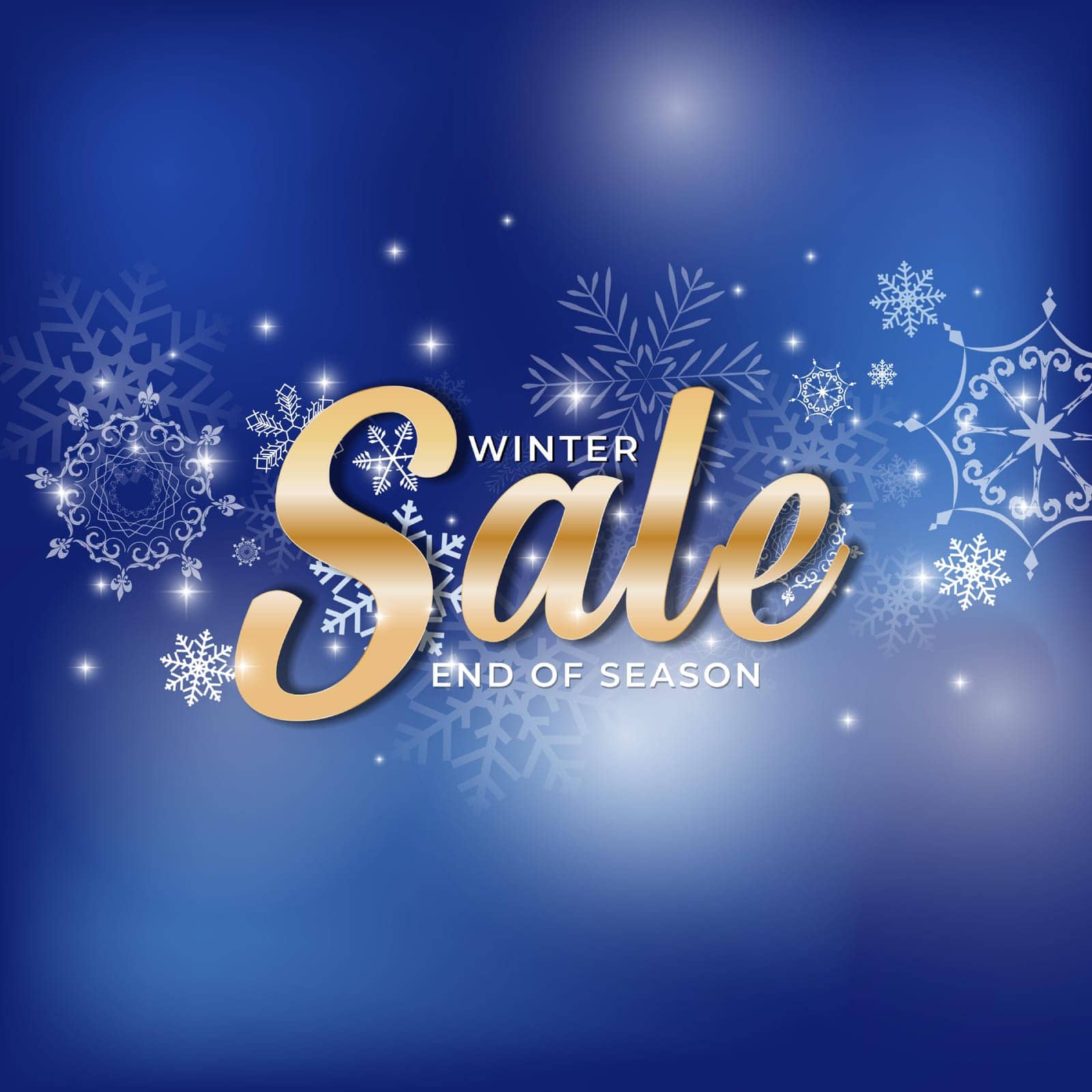 Winter End of Season Sale Background