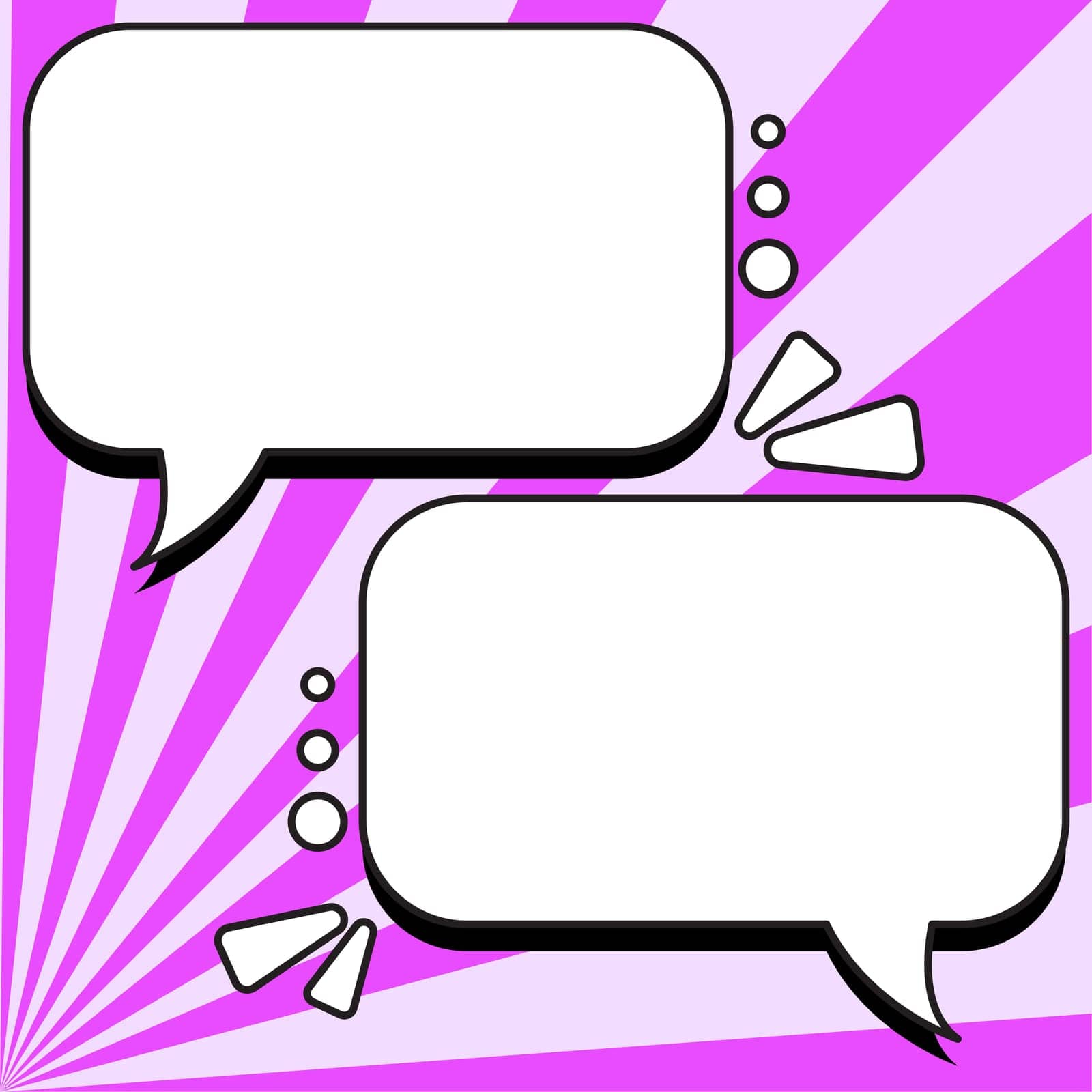 Comic Speech Bubble With Copy Space. Empty Template In Explosion Framework