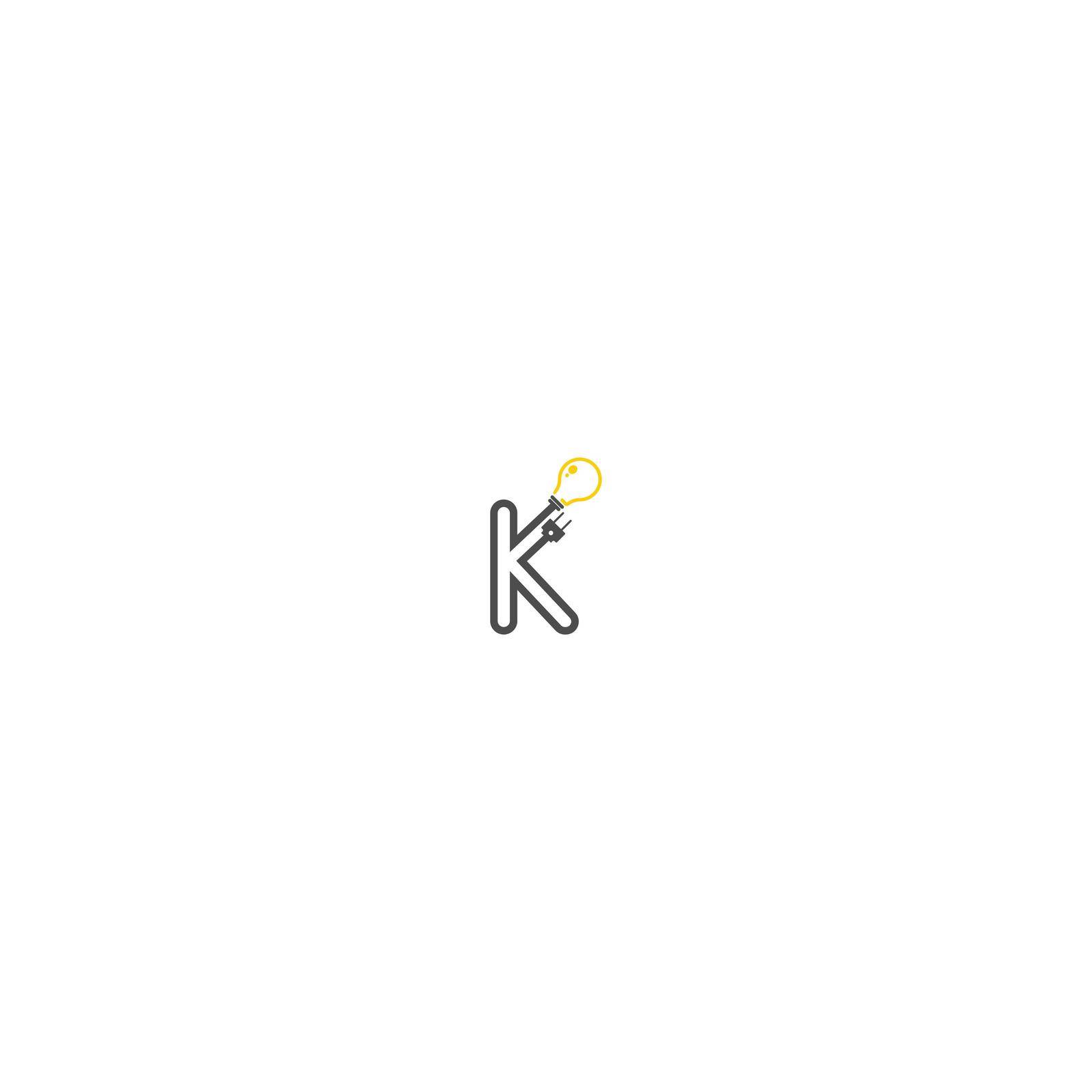 Letter K and podcast logotype combination design concept