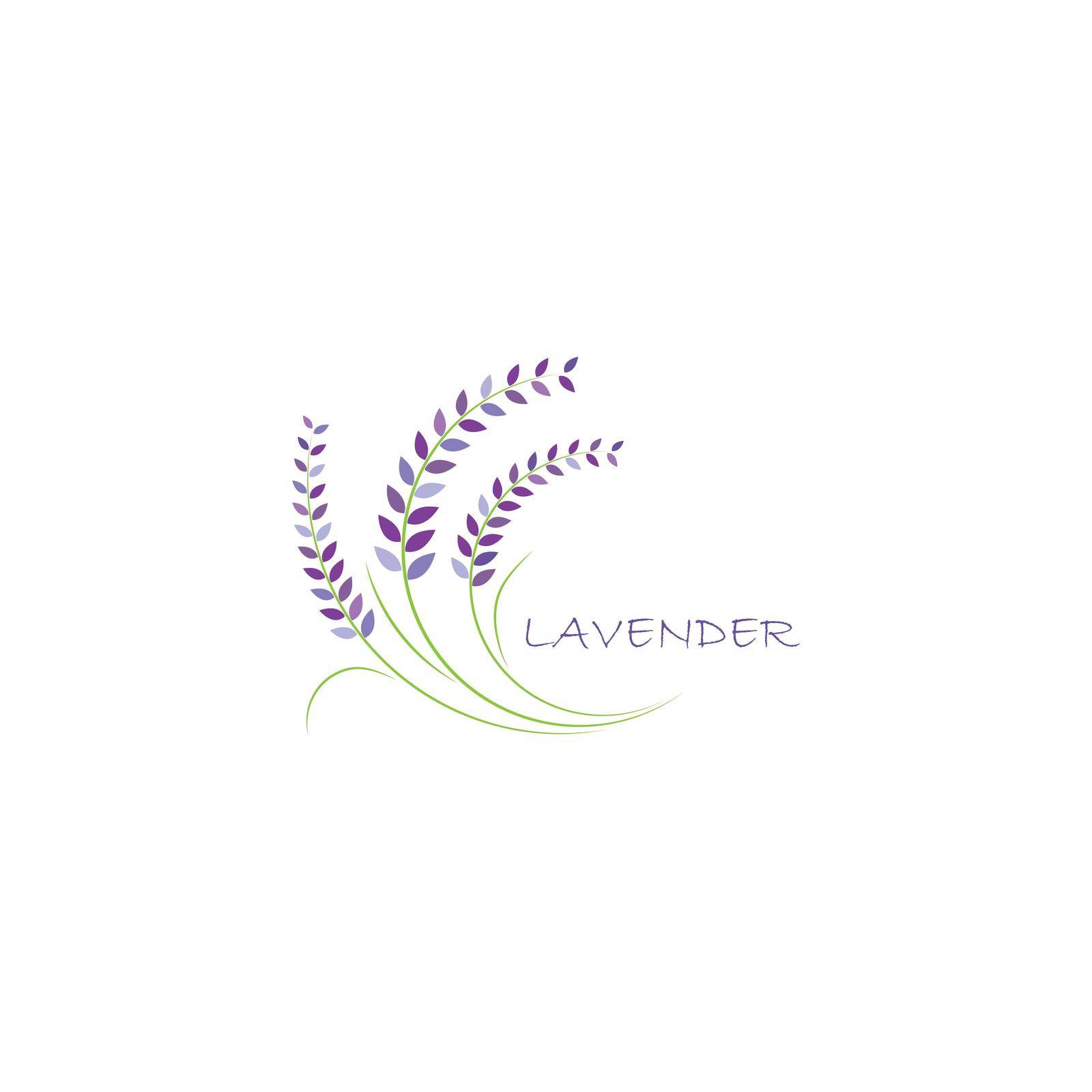 Fresh Lavender flower logo vector by Amin89
