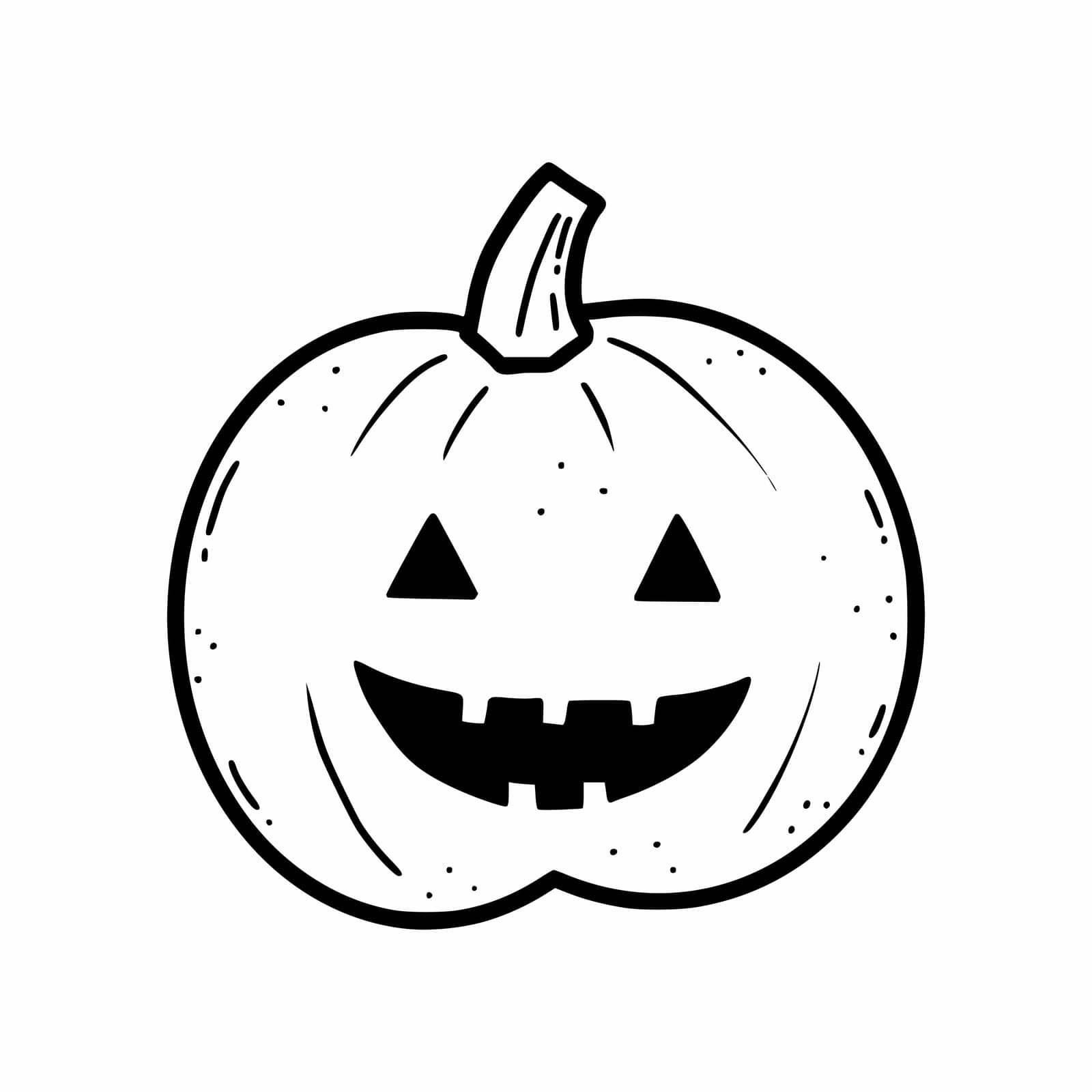 Pumpkin for Halloween. Autumn harvest. Sketch. Vector doodle illustration. Postcard decor element. by polinka_art