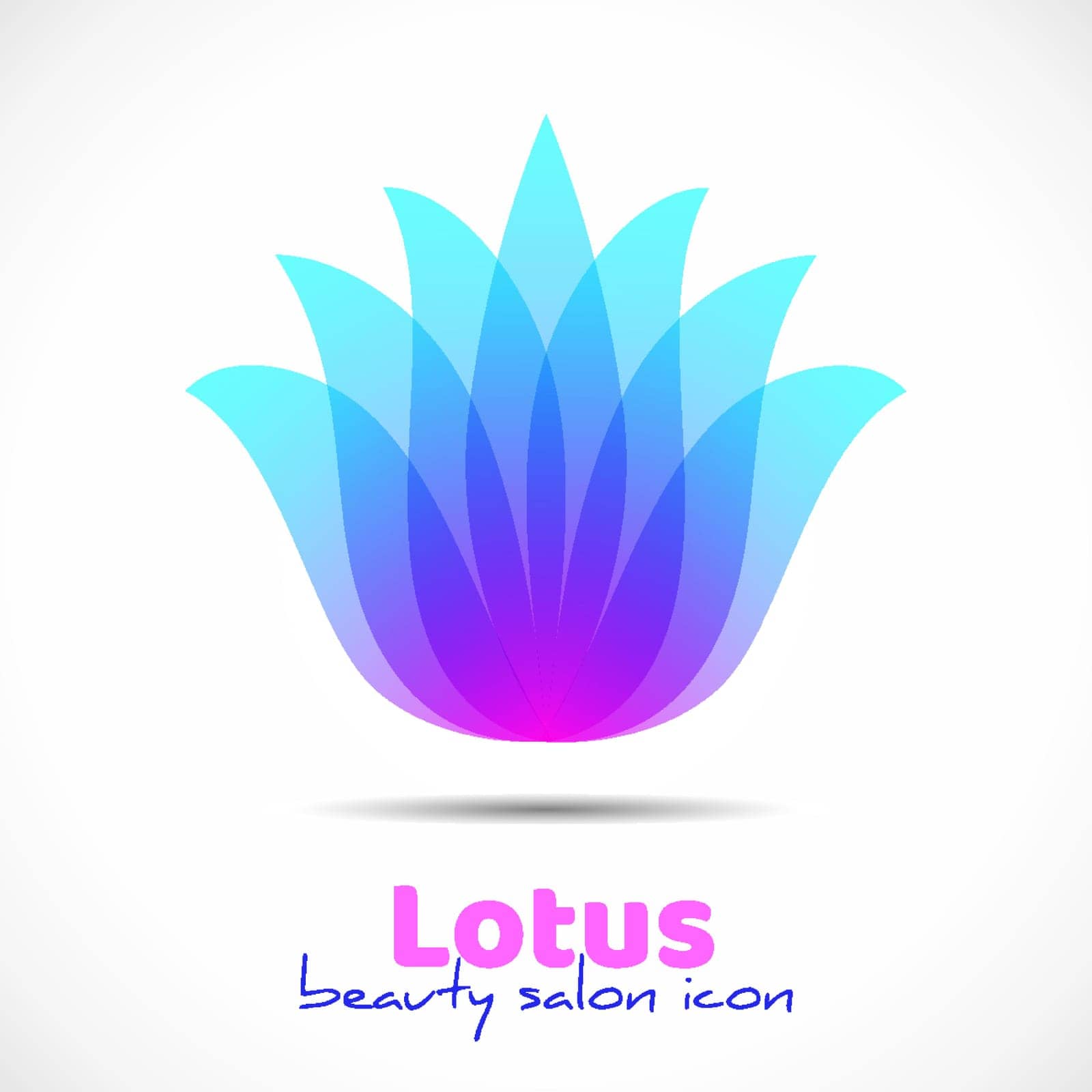 Lotus logotype design template. Vector flower symbol for beauty salon, spa or cosmetics brand style,