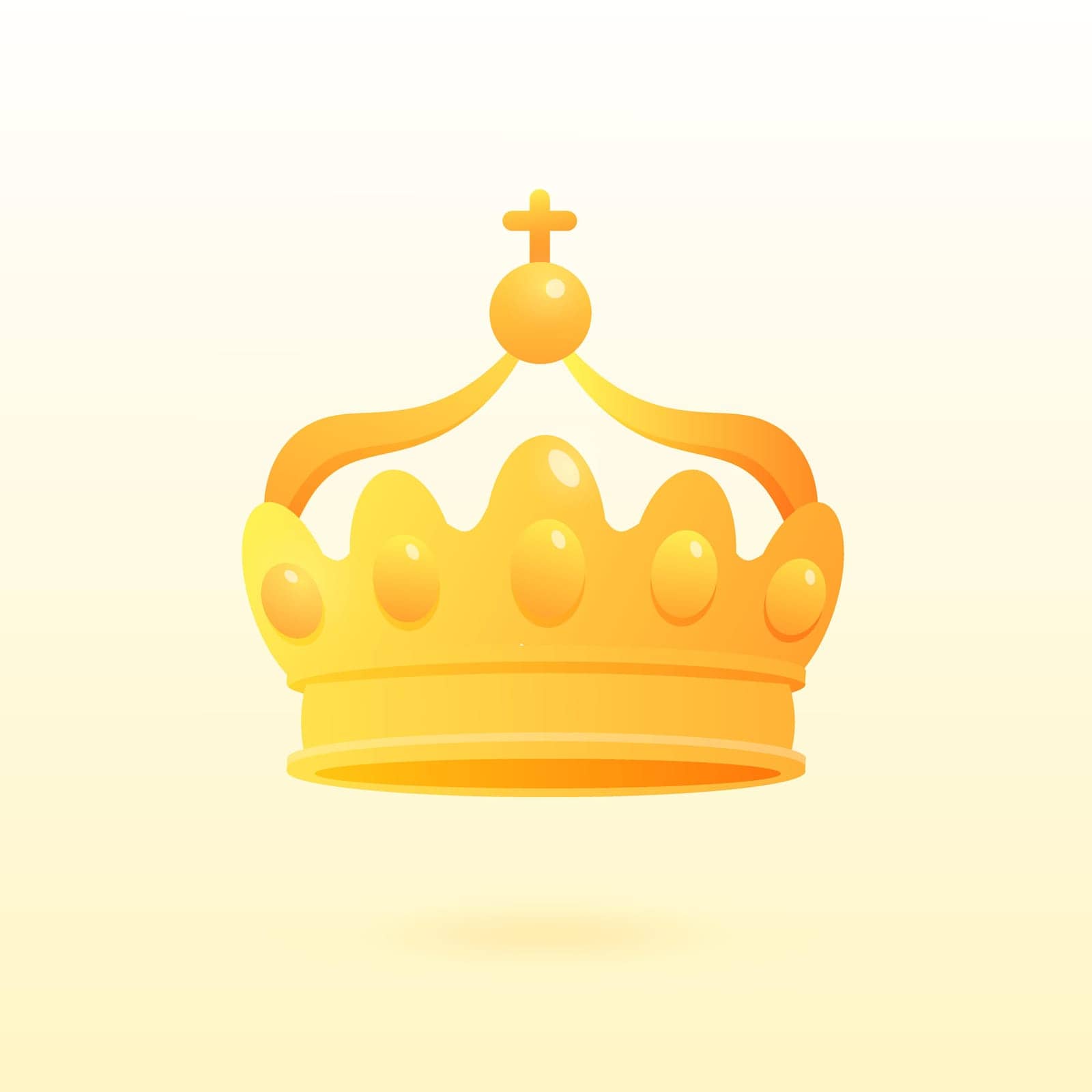 Crown golden game vector Award icon for leader or winner King or monarch, queen or princess tiara, prince headdress 3D Classic heraldic imperial sign. Vintage or old jewelry, monarchy theme EPS by Alxyzt