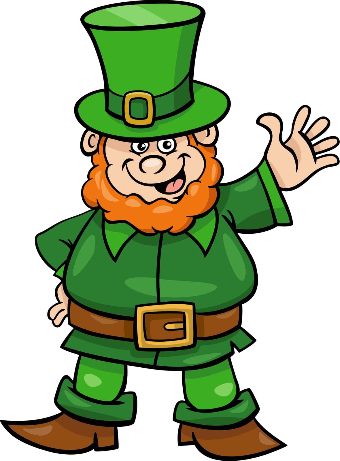 happy cartoon Leprechaun character on Saint Patrick Day by izakowski