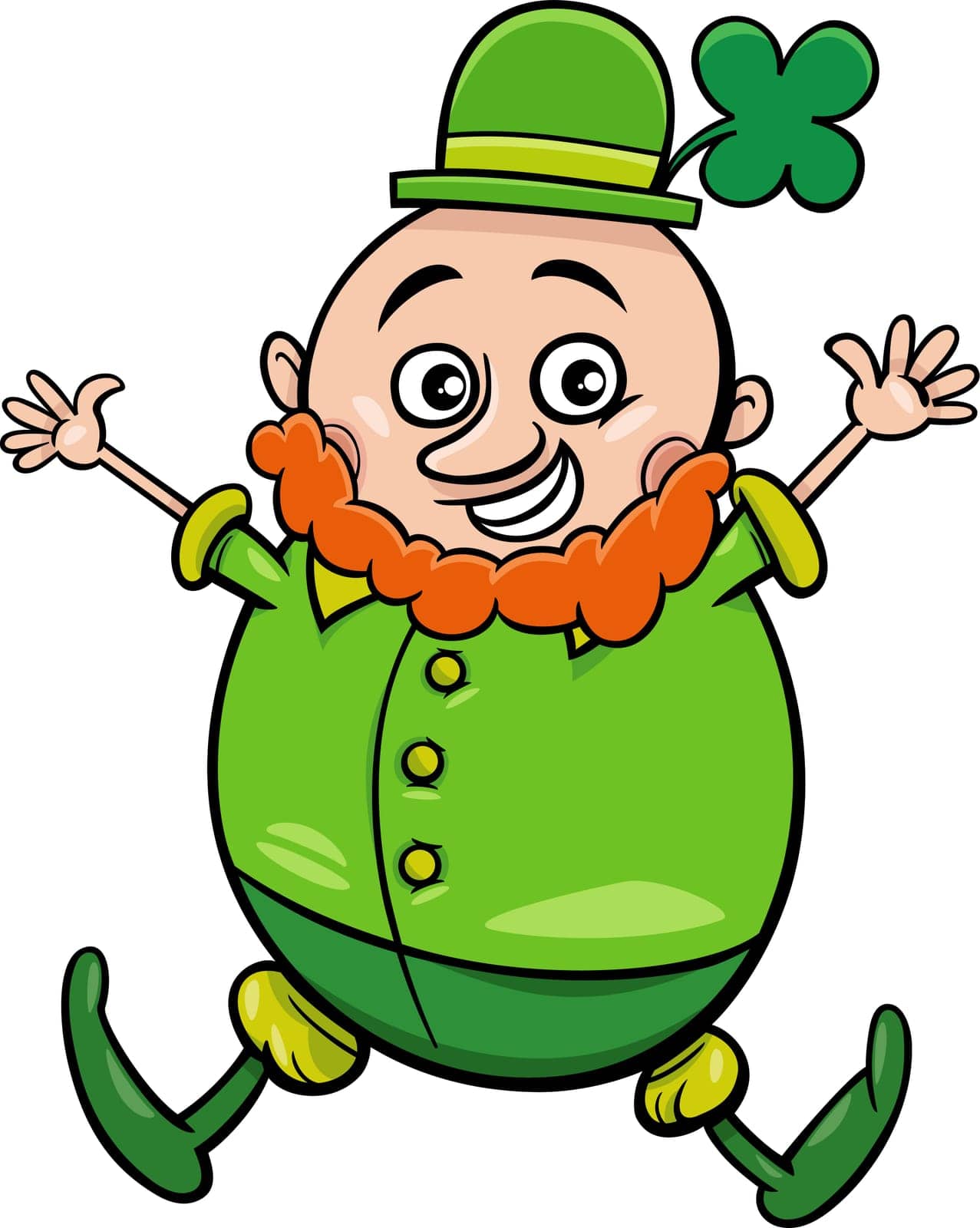 cartoon Leprechaun character on Saint Patrick Day by izakowski