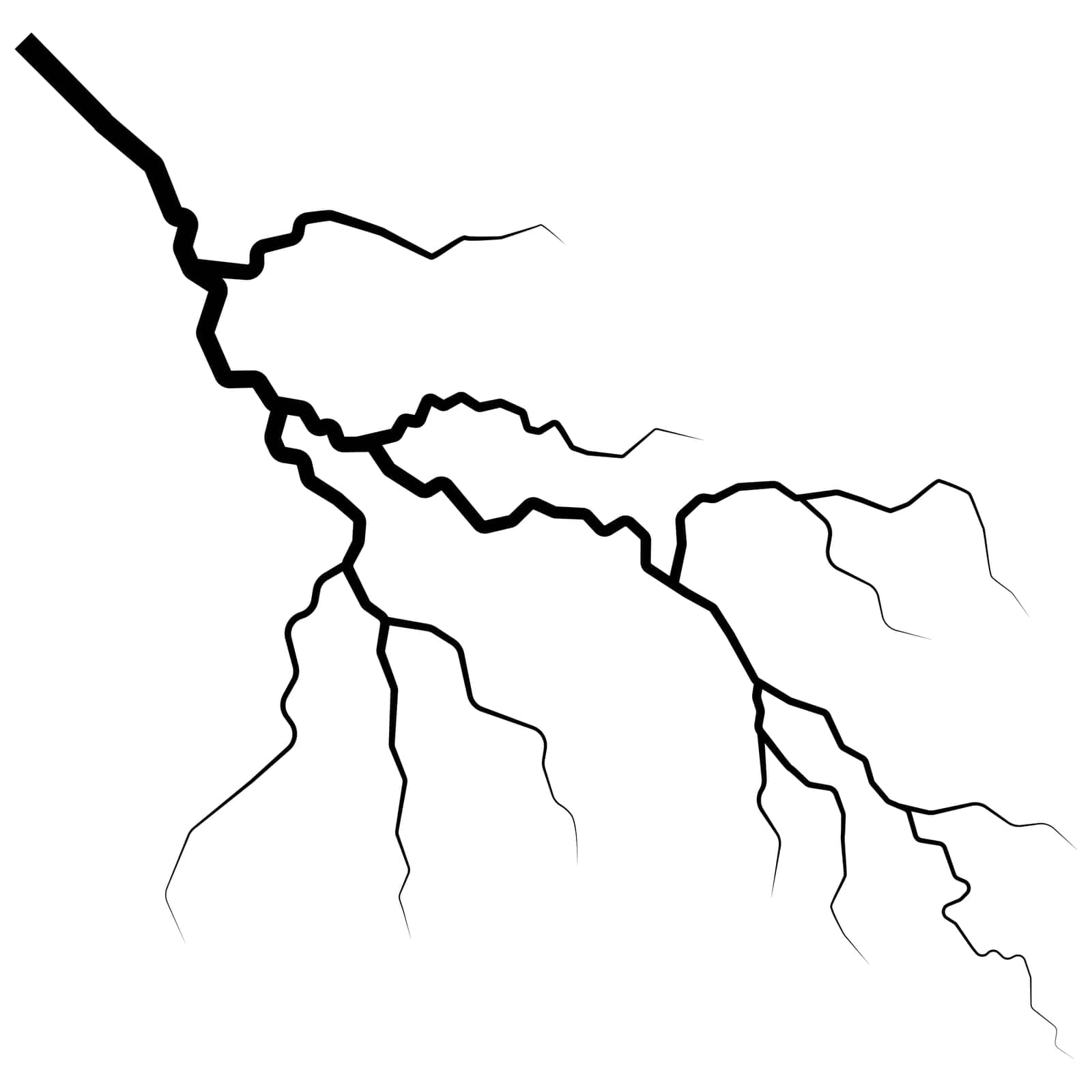 Lightning thunder, electricity storm light energy, flash, rays power flare by koksikoks