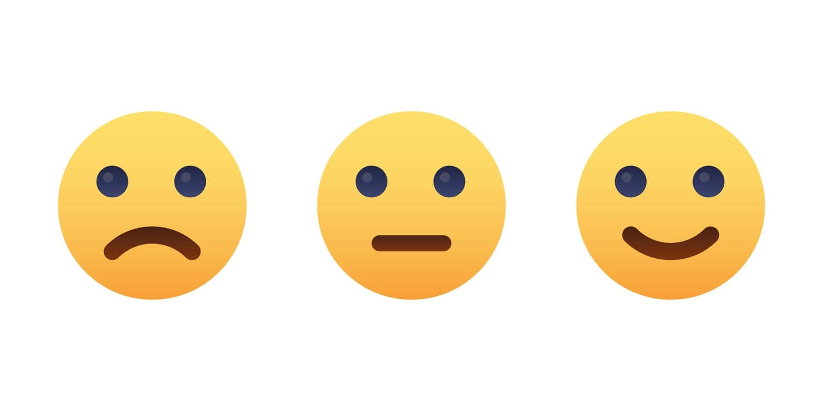 Smile face icon set. Different emotions by misteremil