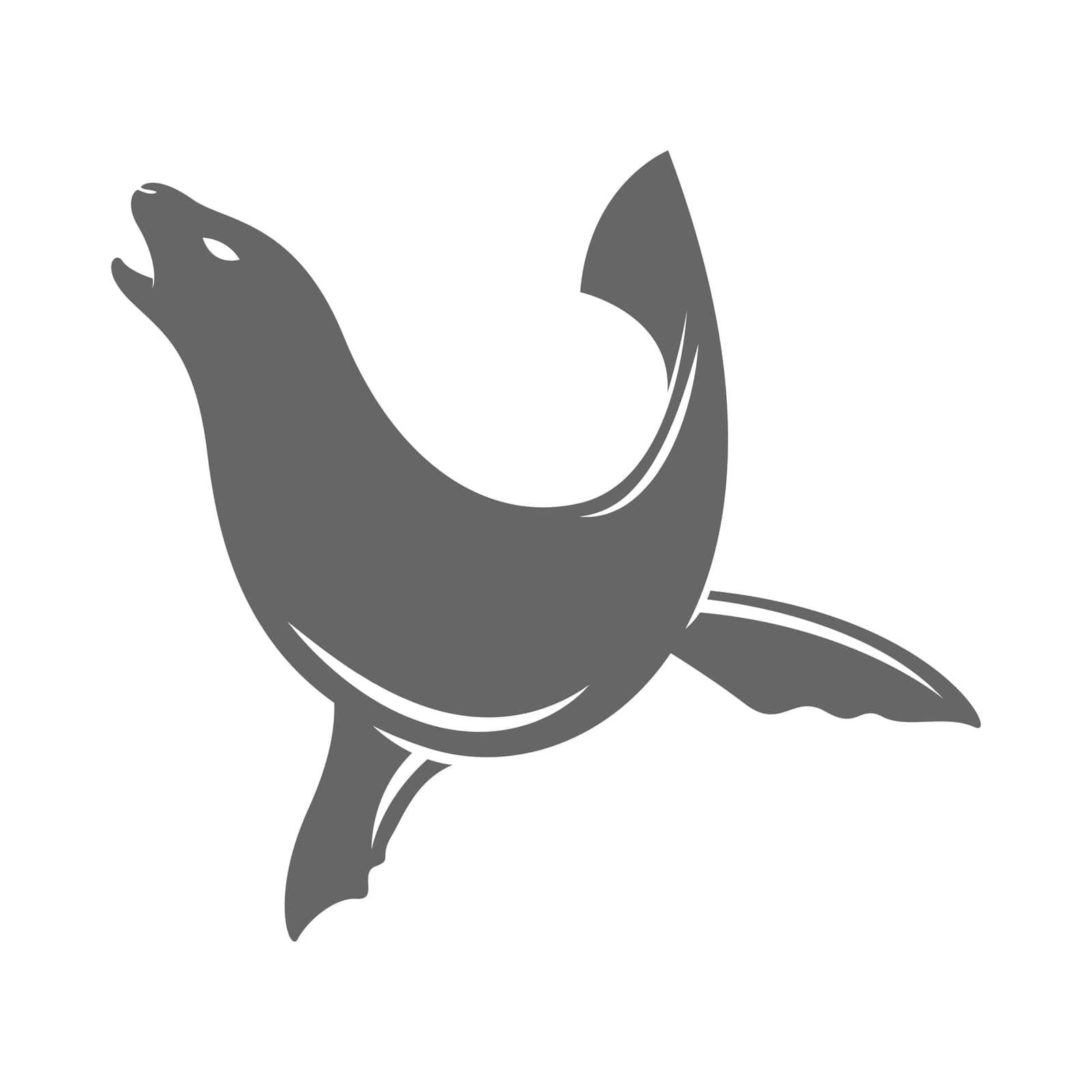 Seal icon logo design illustration
