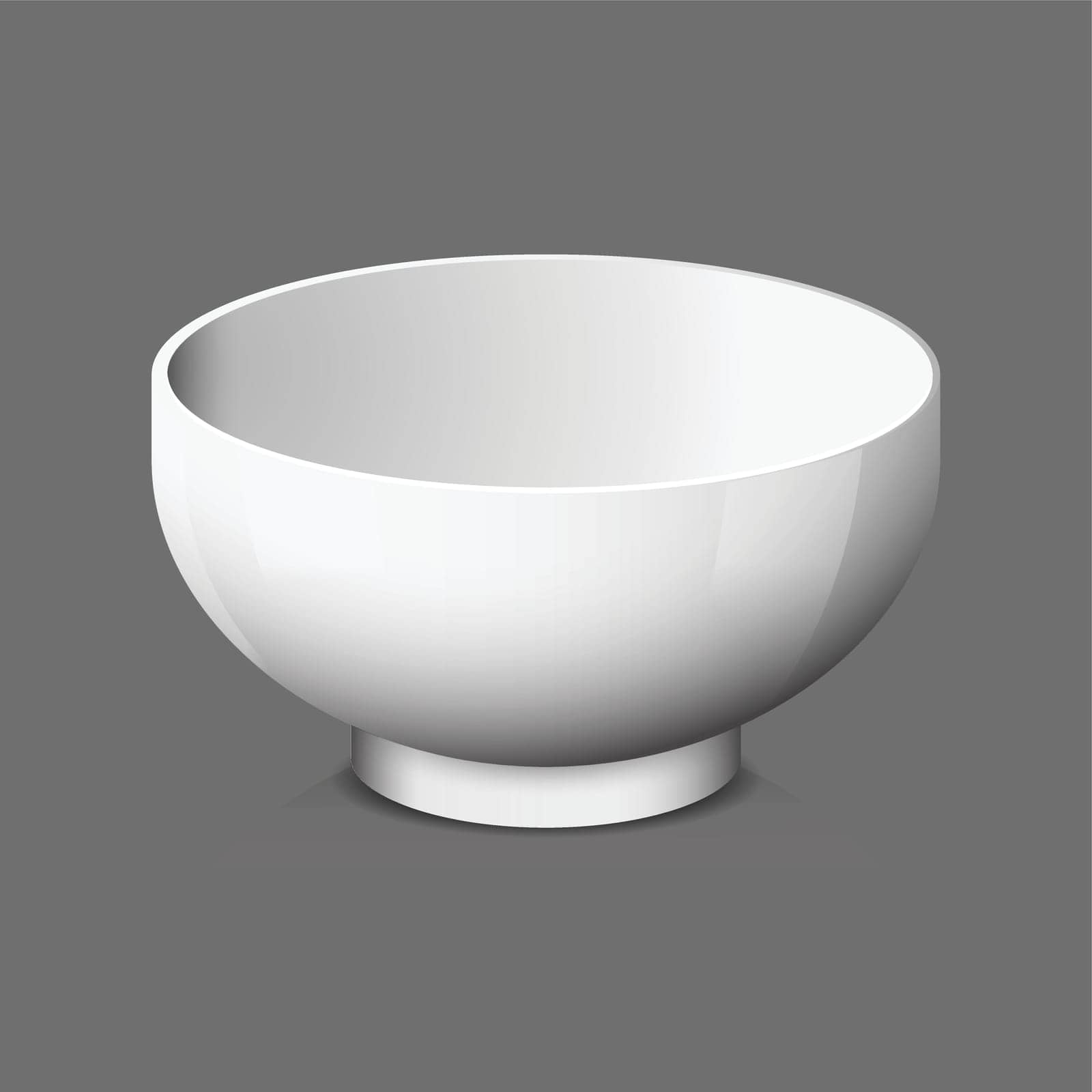 Porcelain bowl isolated illustration vector
