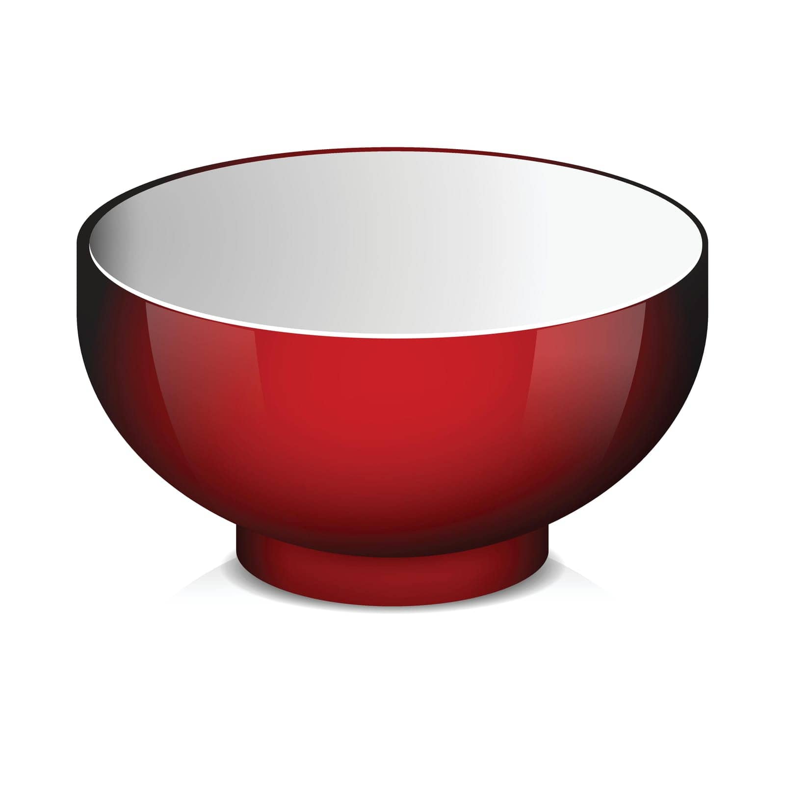 Porcelain bowl isolated illustration vector
