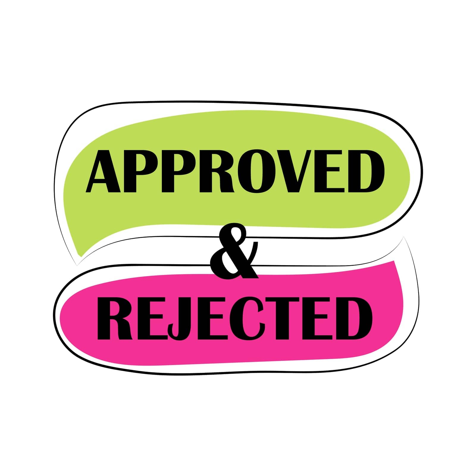 Choice approved or rejected. Quiz elements.