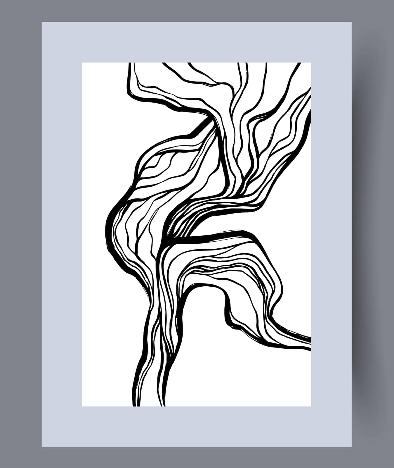 Abstract lines graceful minimalism wall art print by aprint22com