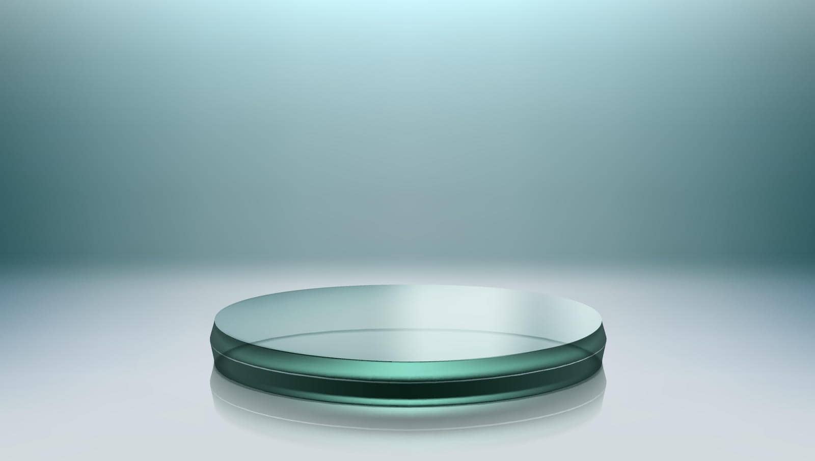 Luxury Glass Podium, Cylinder Glossy Pedestal Showcase. EPS10 Vector