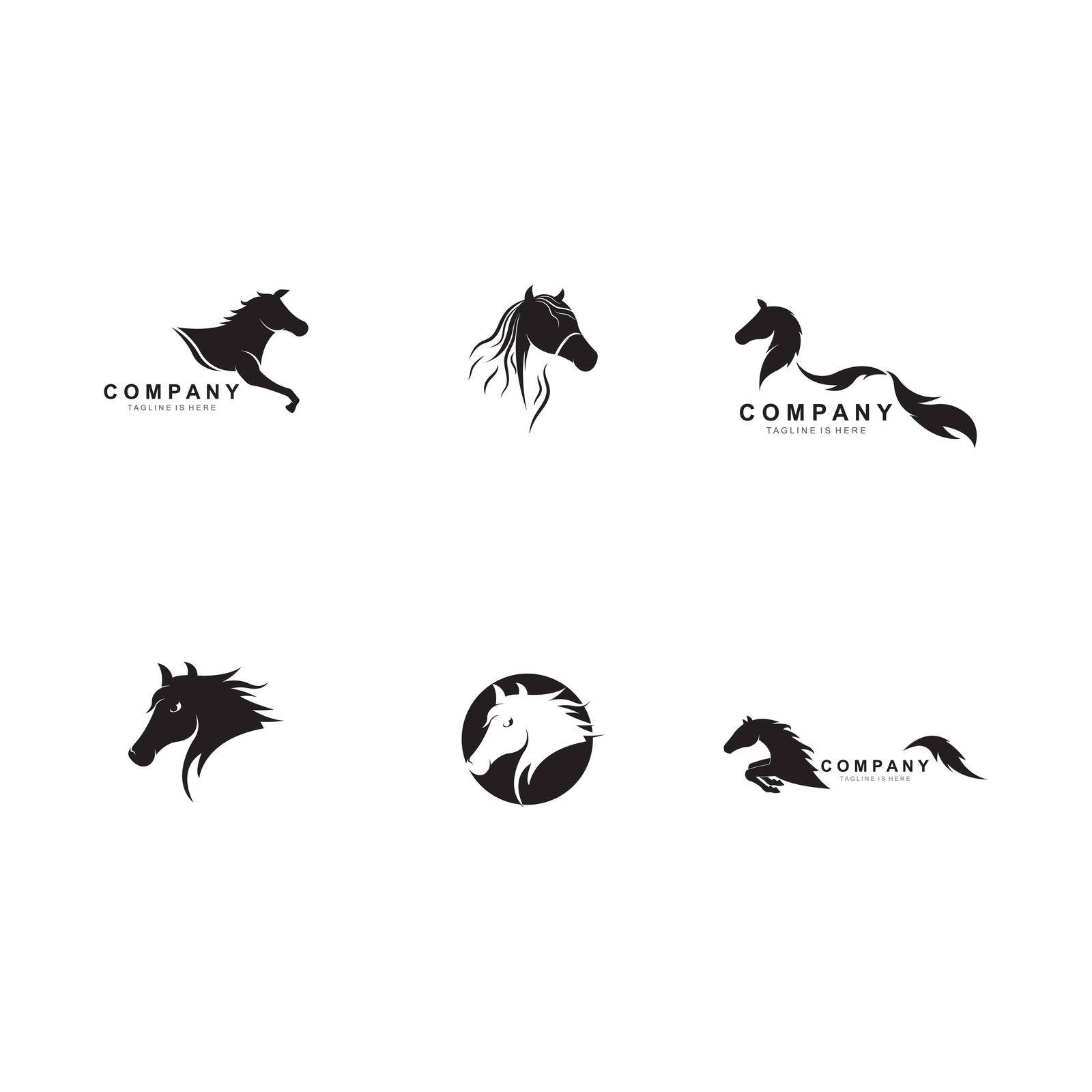 Horse Logo Template Vector illustration by Amin89