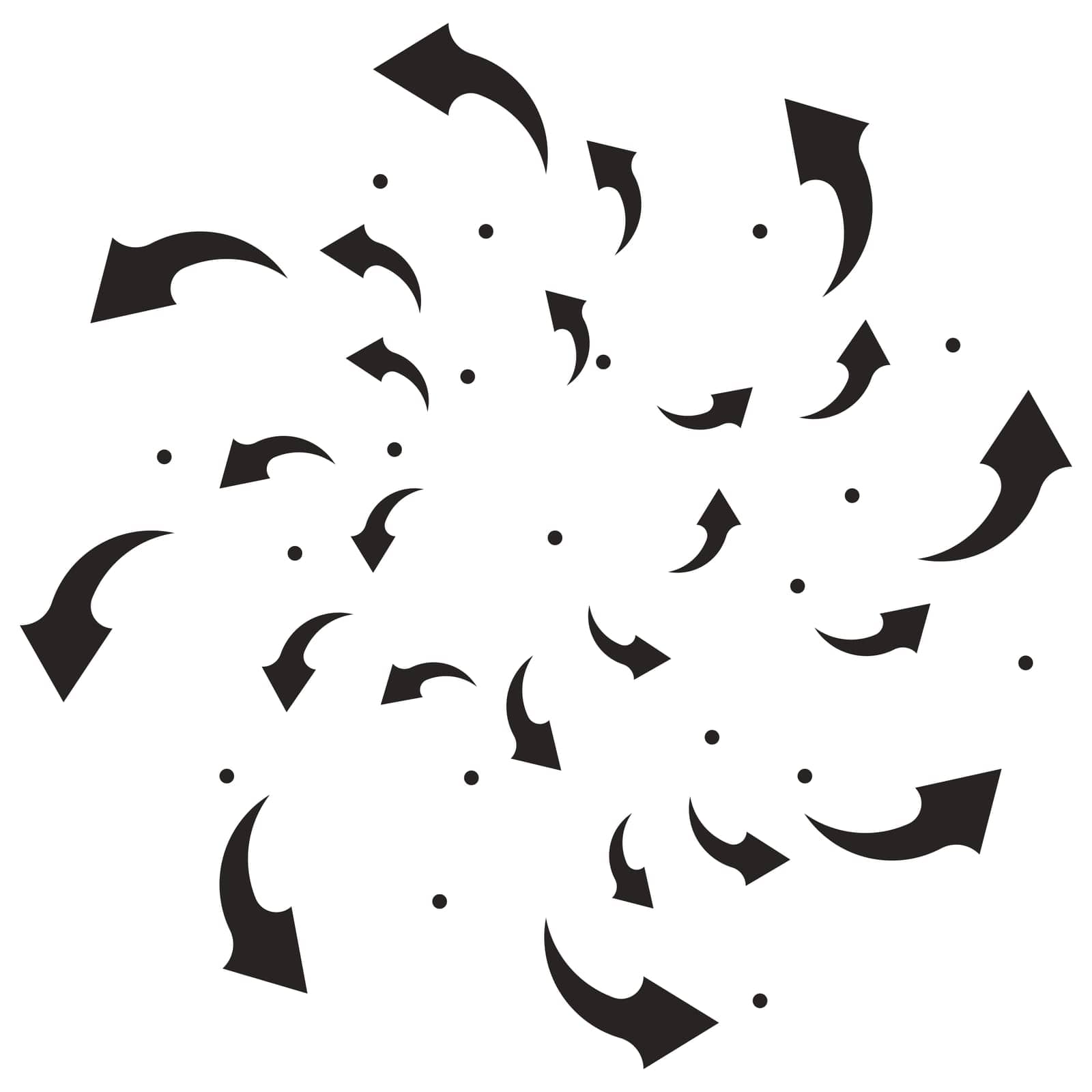 rotating arrow icon or air pollution radiation icon vector illustration symbol design
