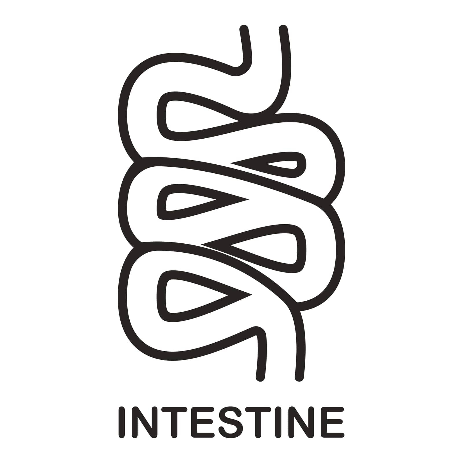 intestine simple icon vector illustration symbol design