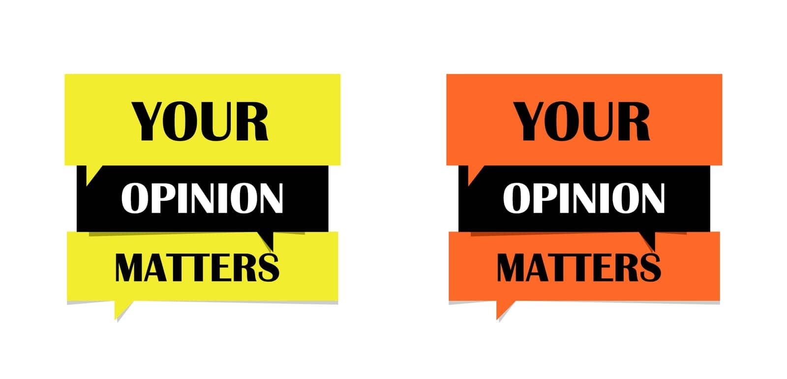 Your opinion matters set of posters by MakeVector