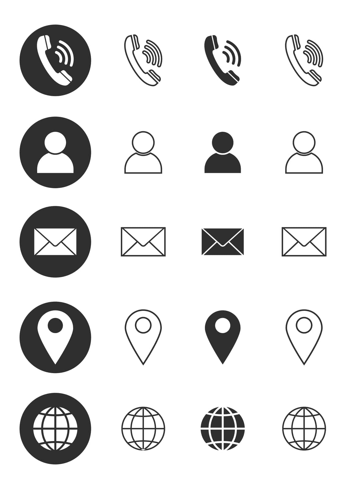 Web Linear Icons Set. Outline Web Illustration by mihaigr10