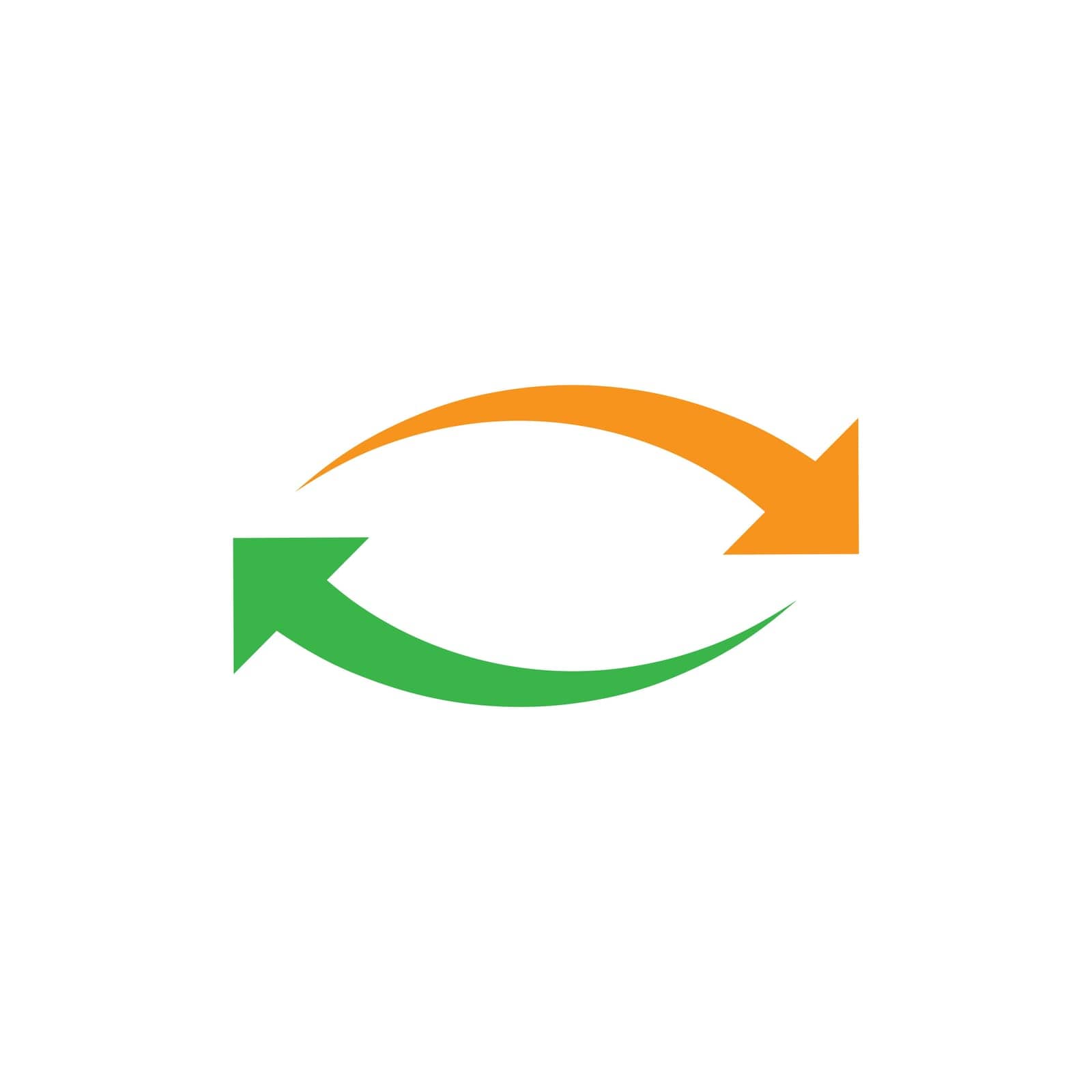 Reload arrow. Reset symbol. Vector arrow. Rotation arrow isolated.