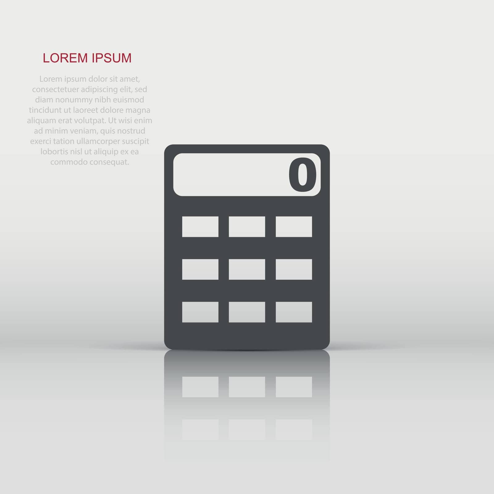 Calculator icon in flat style. Calculate illustration pictogram. Finance sign business concept. by LysenkoA