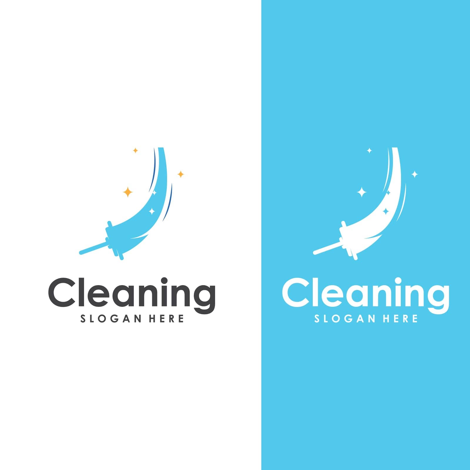 Cleaning logo, cleaning protection logo and house cleaning logo.With a template illustration vector design concept. by Mrsongrphc