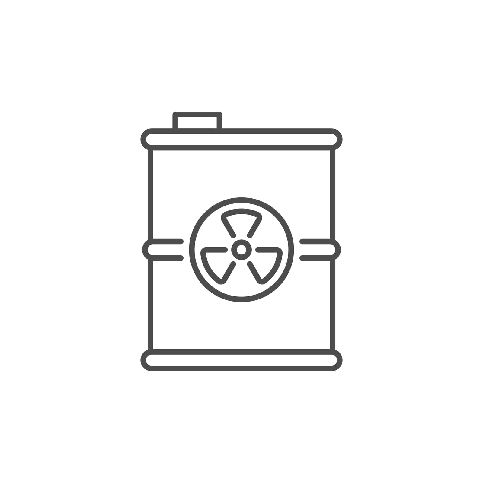 Toxic barrel related vector linear icon by smoki