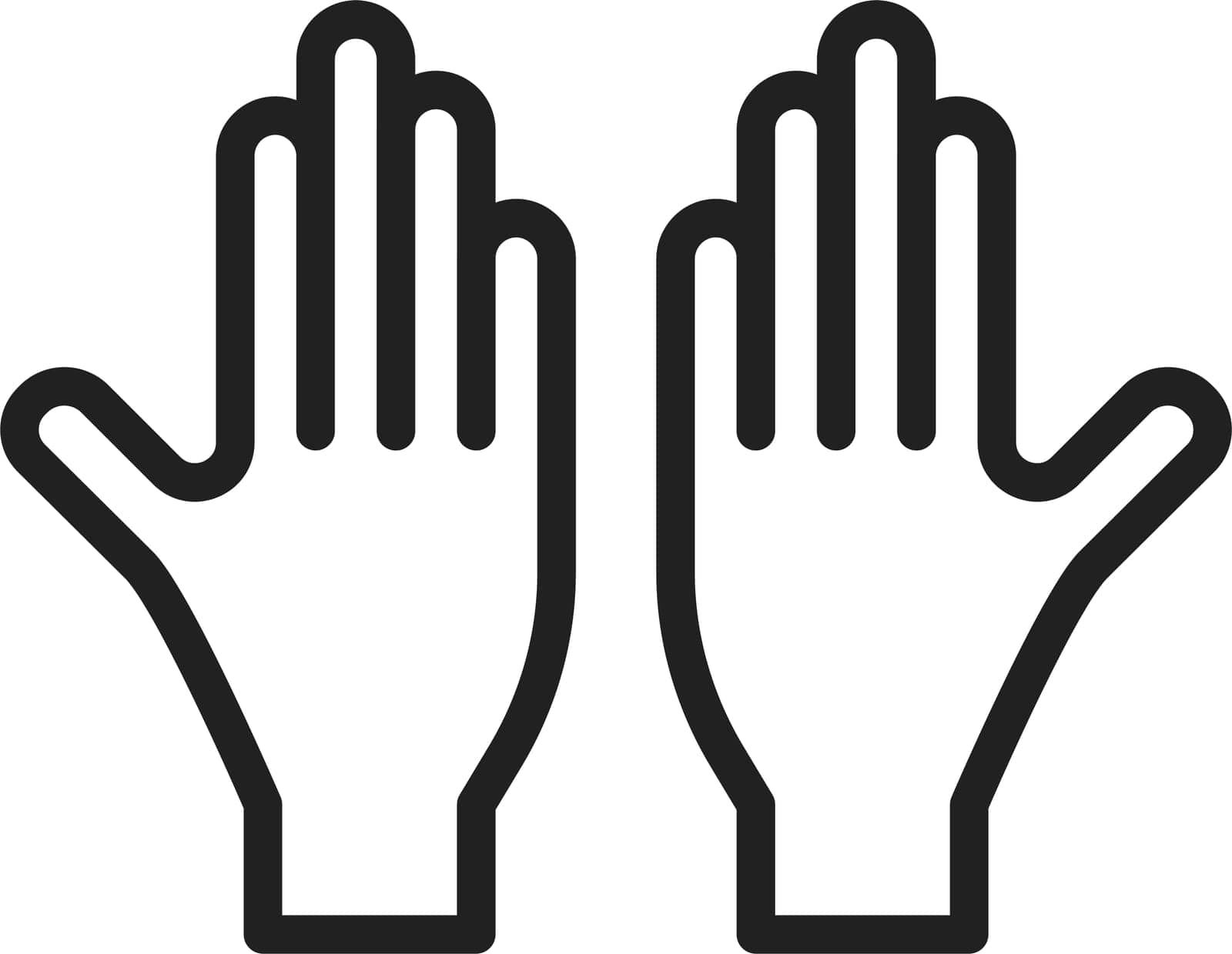 Glove icon vector image. Suitable for mobile apps, web apps and print media. by ICONBUNNY