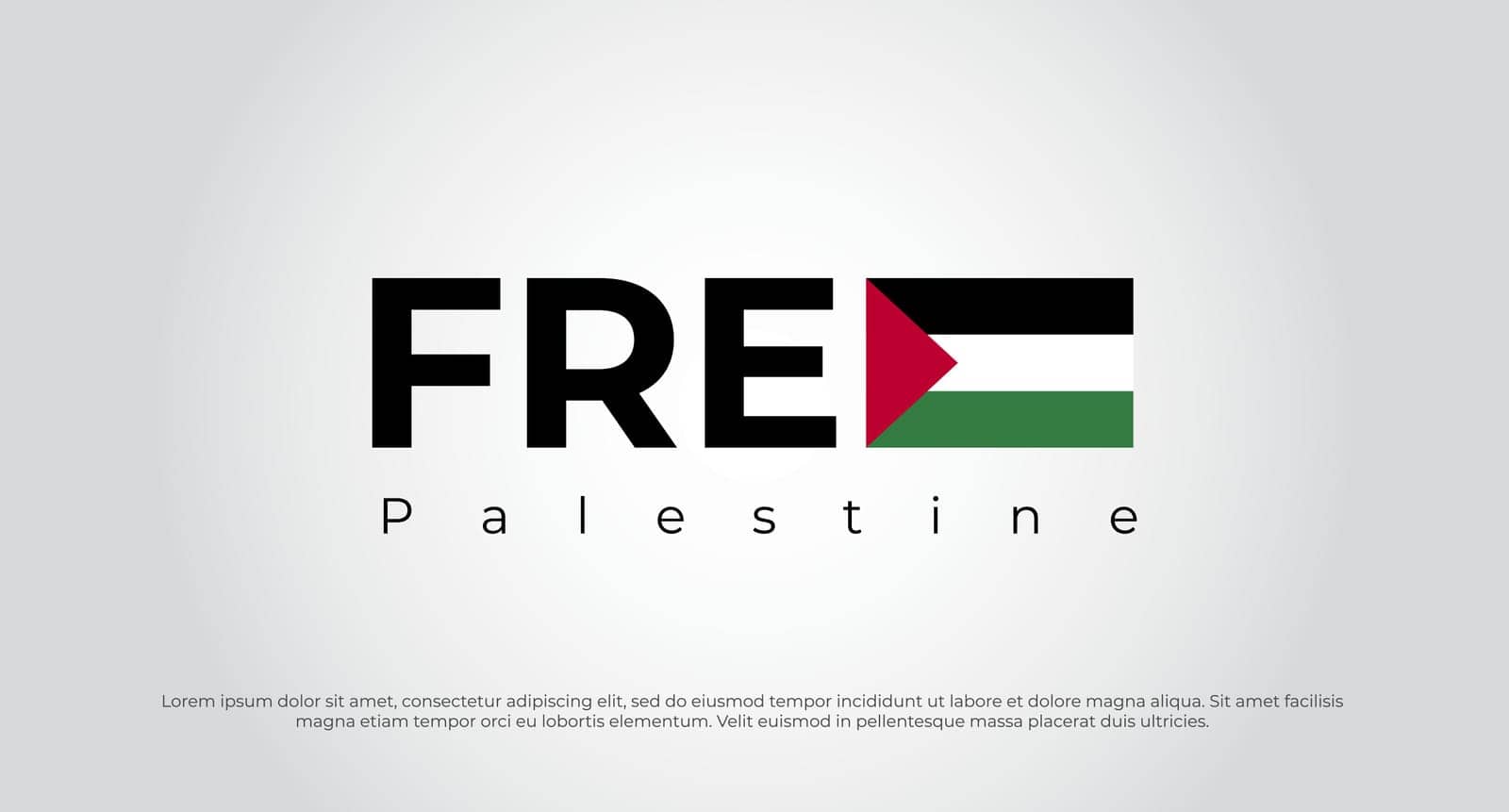 Free Gaza, free Palestine. Free Palestine lettering background. Free Palestine concept vector illustration