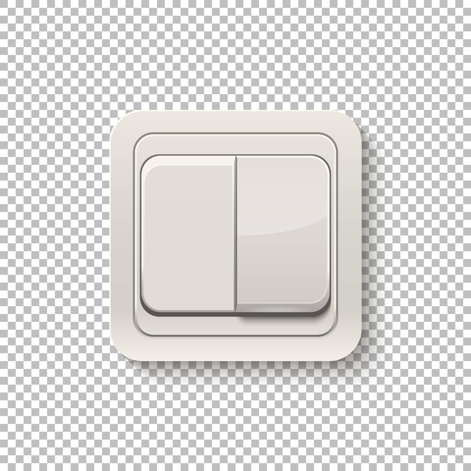 Realistic switch isolated on a transparent background. Vector EPS10 illustration.