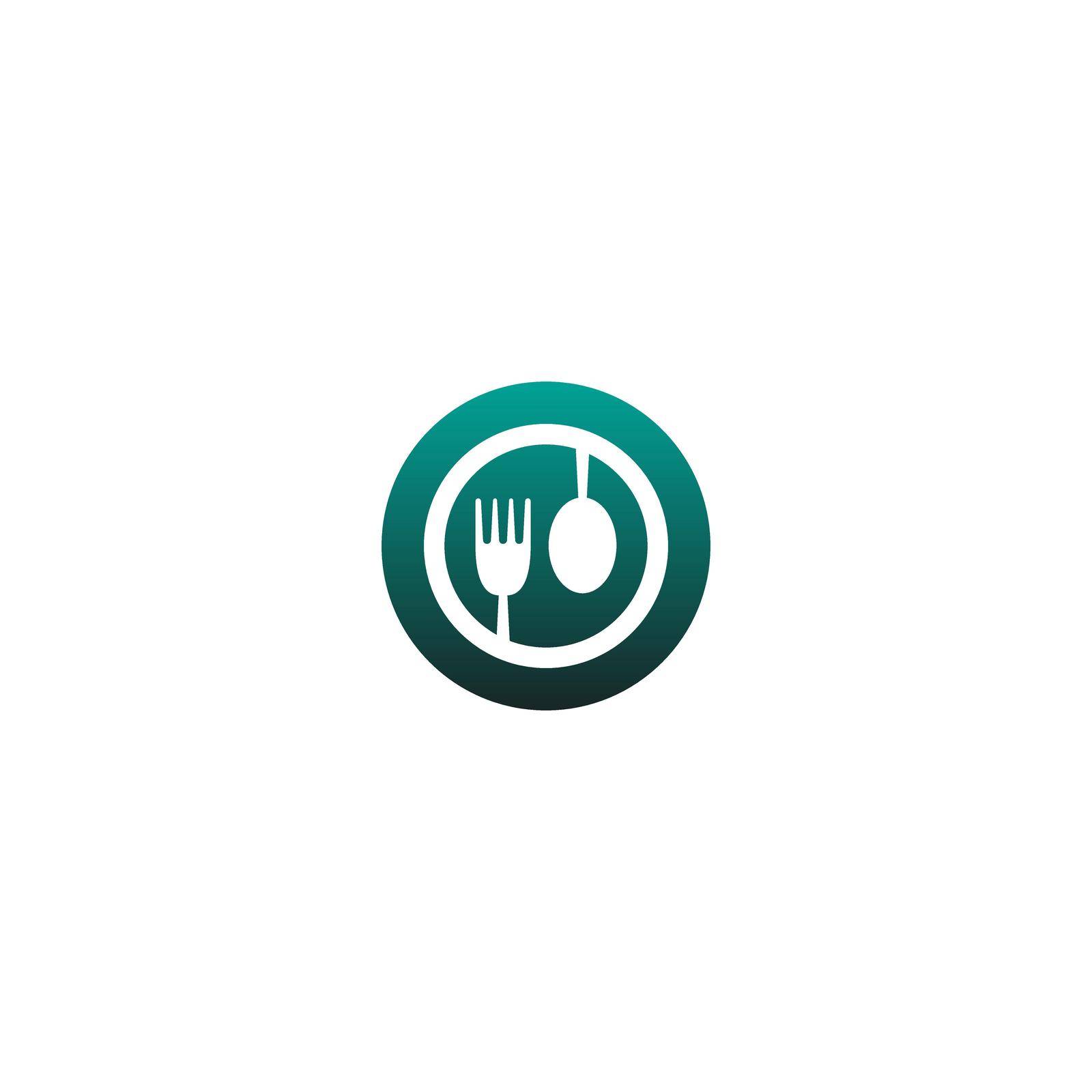 Fork and spoon icon vector by bellaxbudhong3