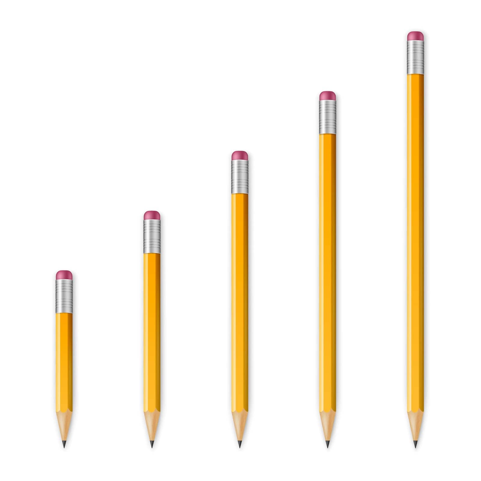 Yellow wooden sharp pencils by Gomolach