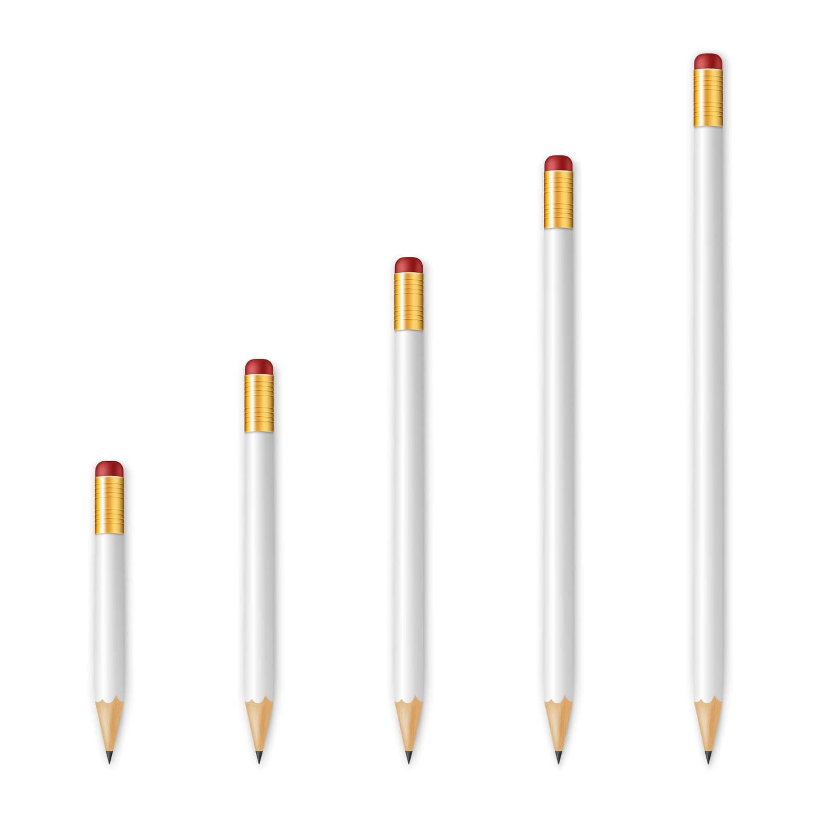 White wooden sharp pencils by Gomolach