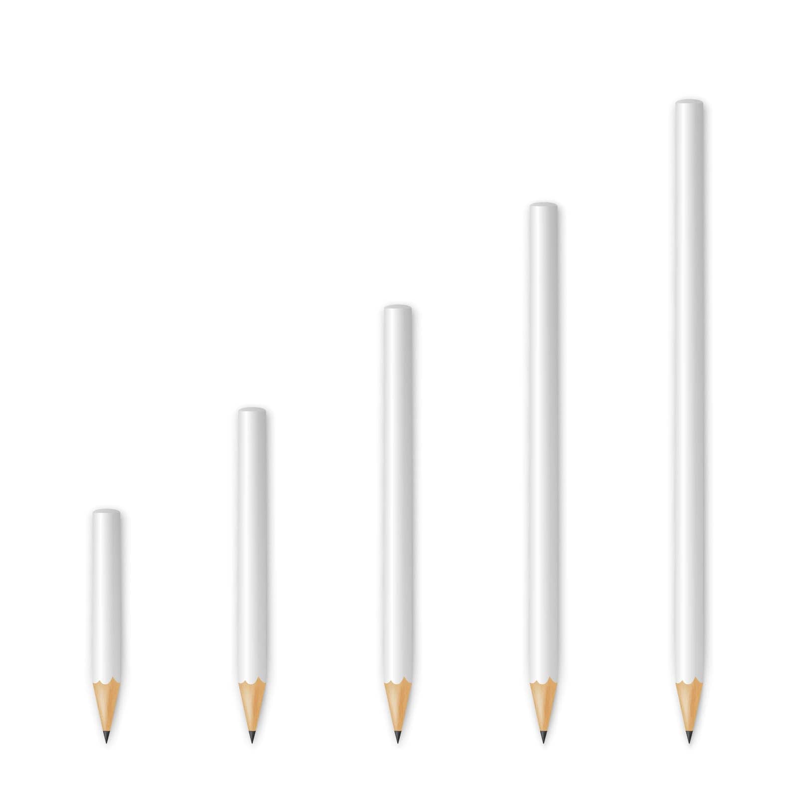 White wooden sharp pencils by Gomolach