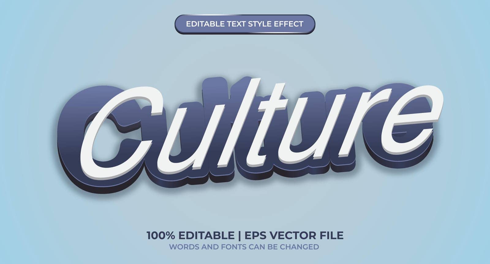 Editable text style effect. Editable font style. Vector Illustration by Aozora