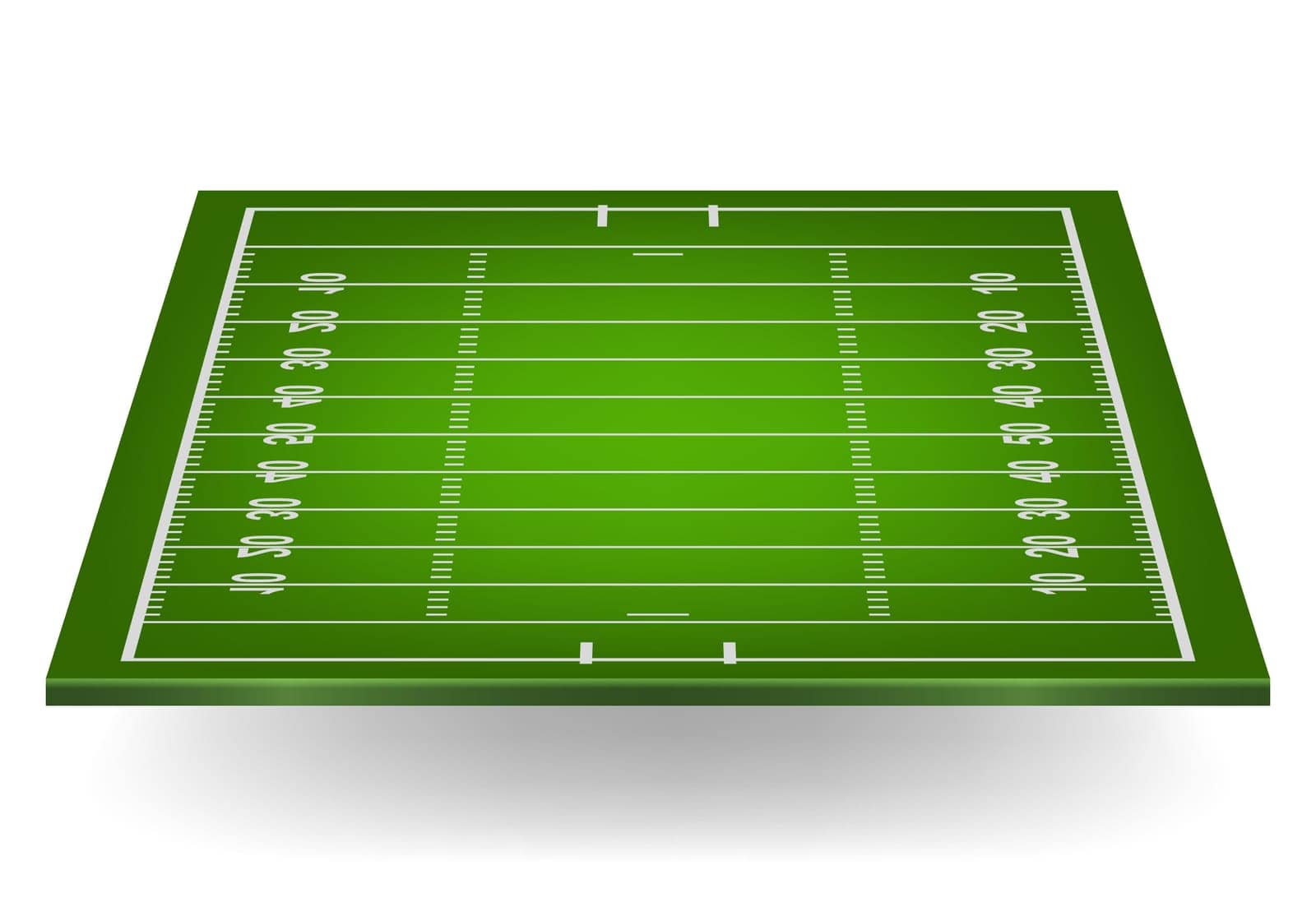 3d american football field. Vector EPS10 illustration.