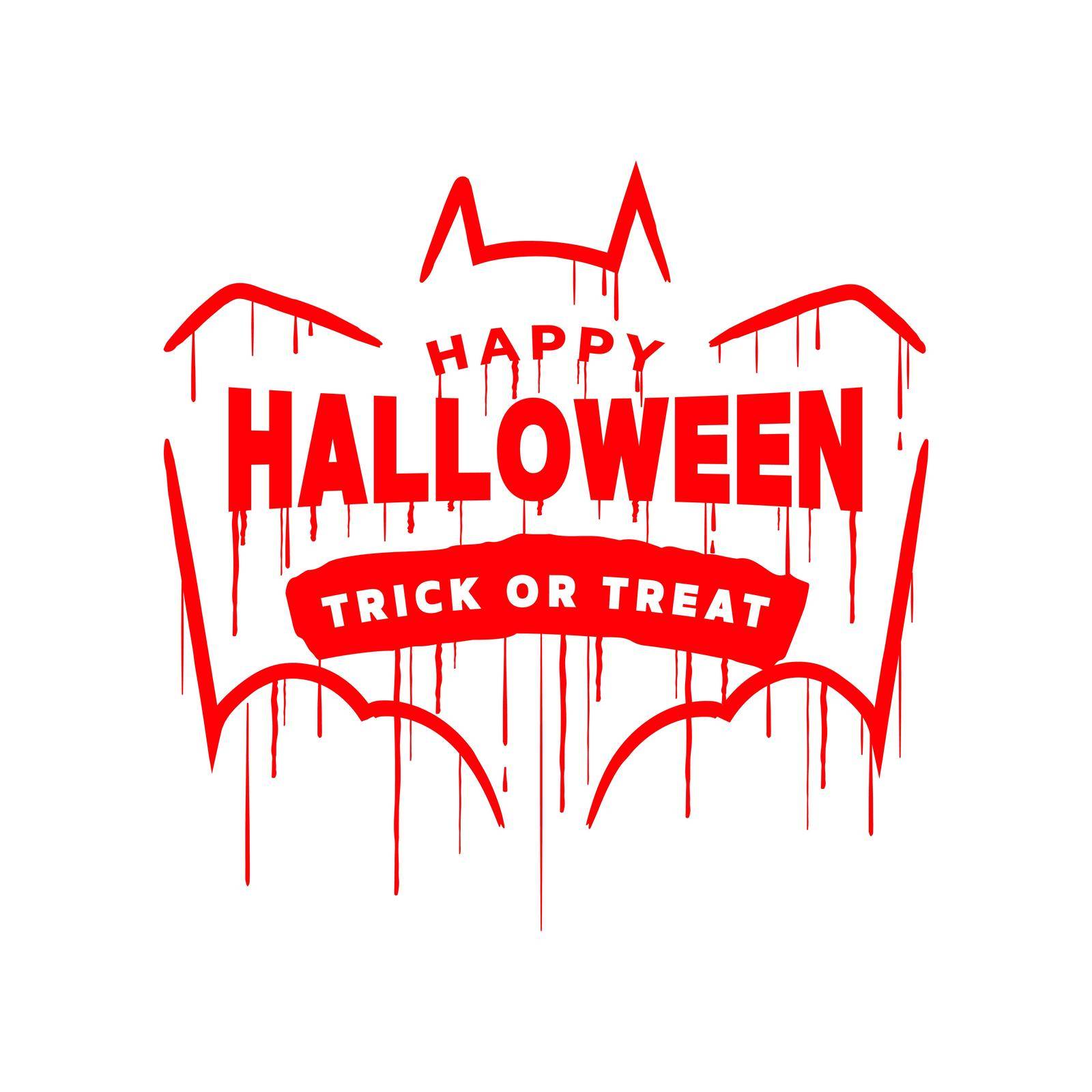 Happy halloween trick or treat  lettering. Happy halloween text banner. by windawake