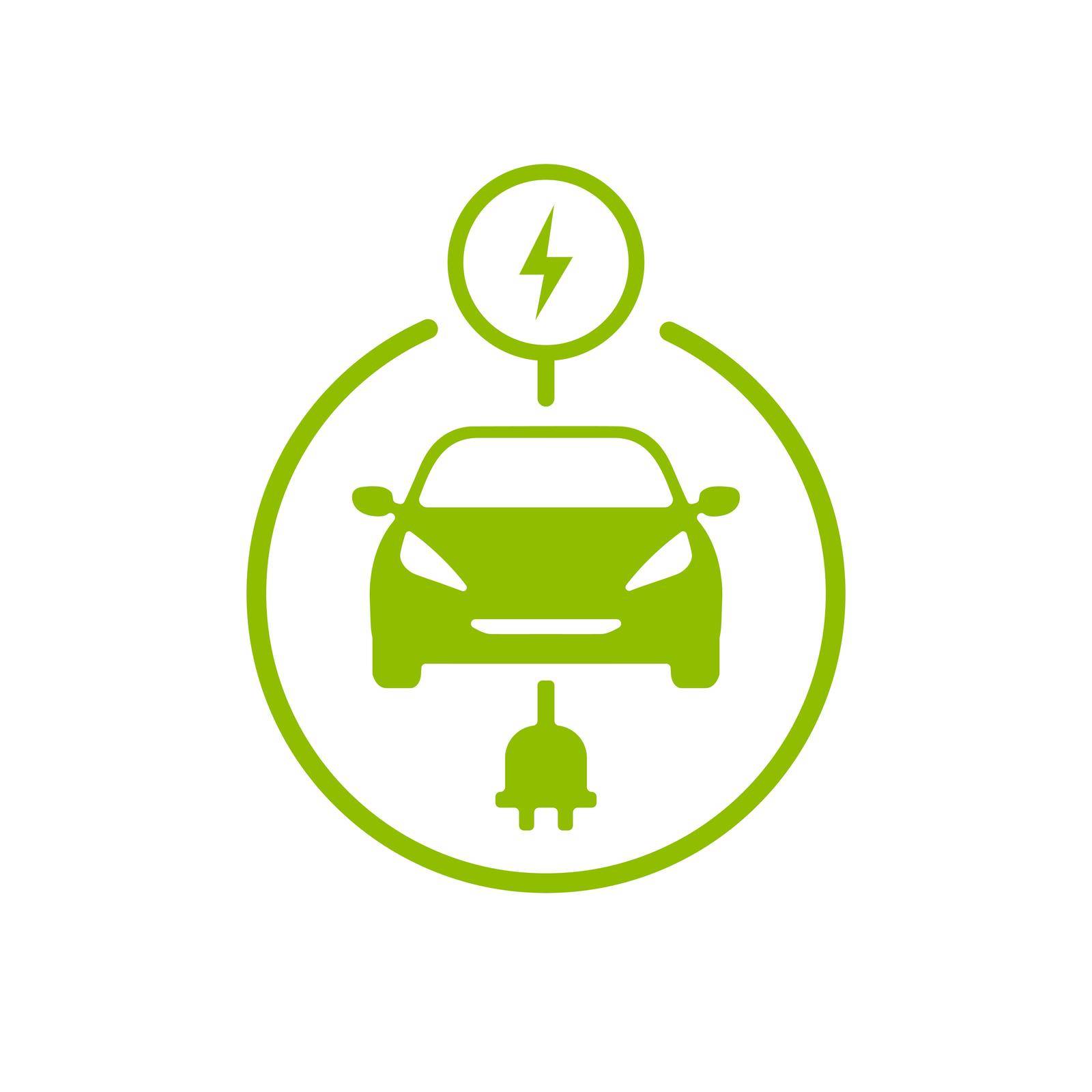 Electric car charge icon symbol. EV charge station. by windawake
