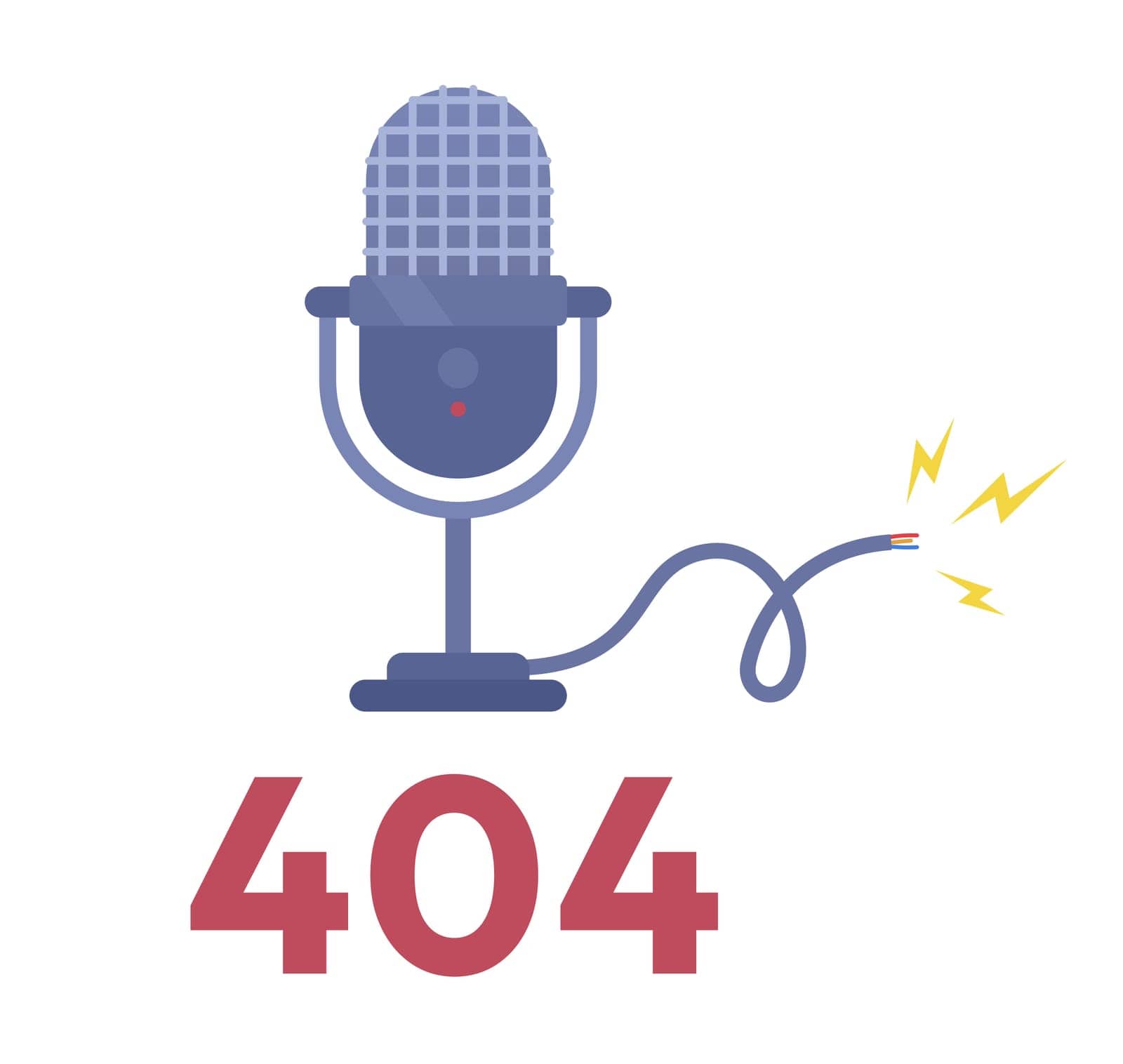 Microphone damage 404 page not found illustration by ntl
