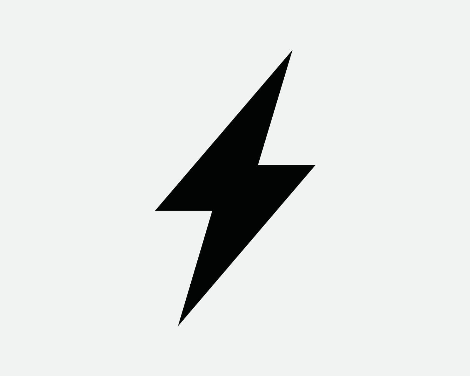 Electricity Power Icon Sign Symbol. Electric Energy Bolt Thunder Lightning Shock Thunderbolt Voltage Artwork Graphic Illustration Clipart Vector Cricut